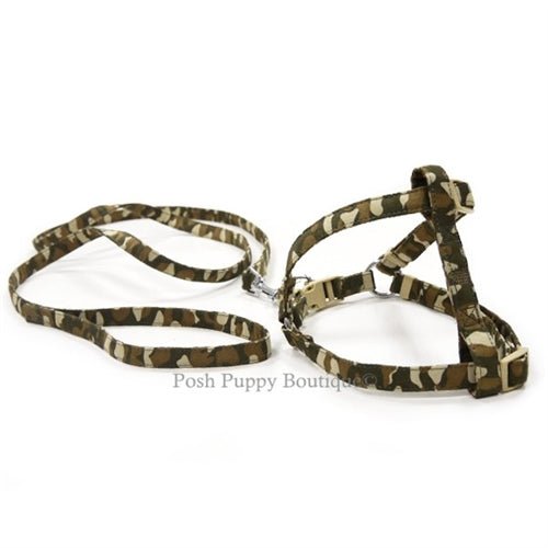 EasyCLICK Adjustable Dog Harness with Camouflage Design - Perfect for Outdoor Adventures, Hiking, and Training