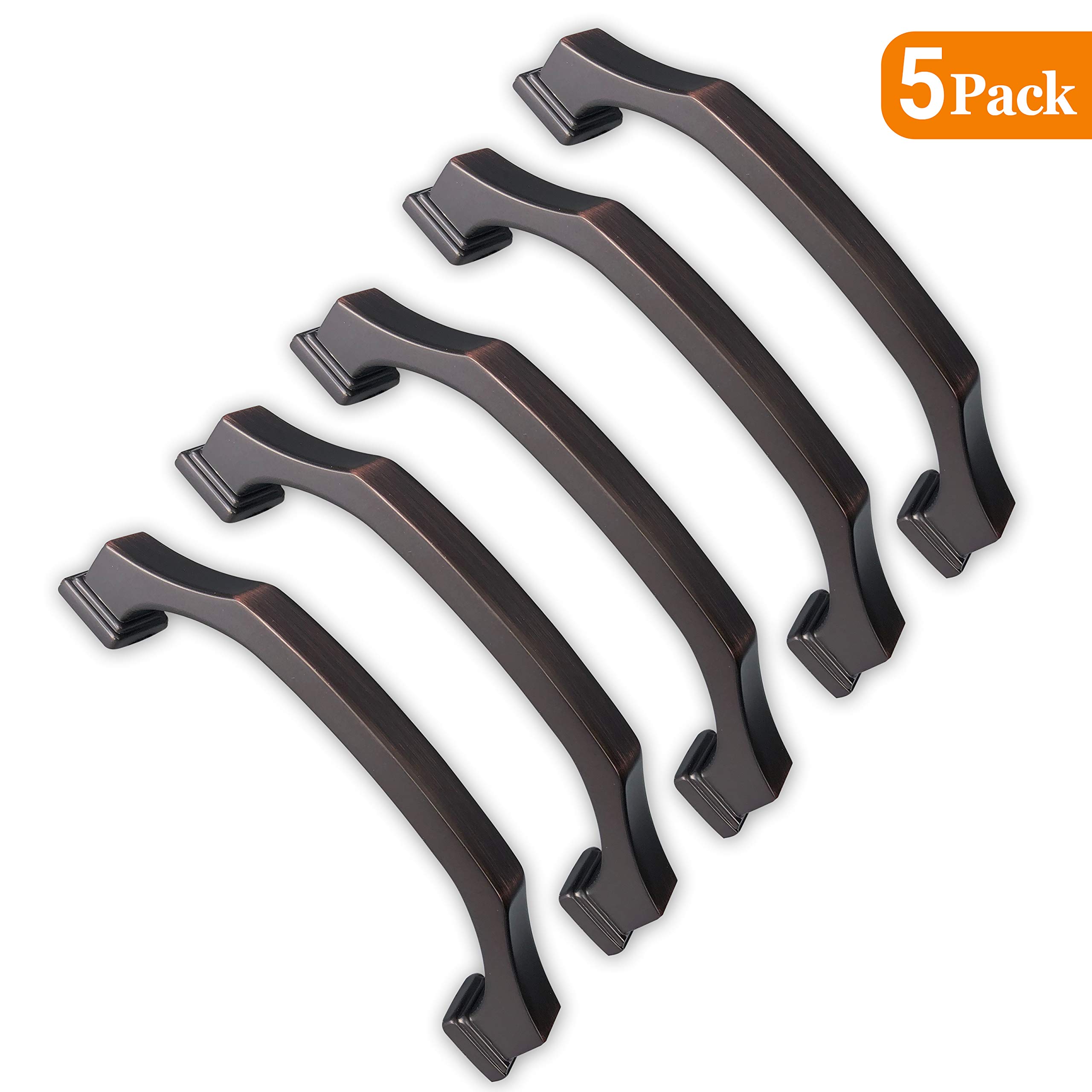 Southern Hills Oil Rubbed Bronze Cabinet Pulls - 5 Pack for Kitchen & Cupboard Hardware | SH3902-96-ORB-5