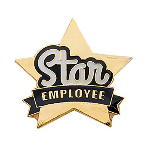 100 Star Employee Lapel Pins - Award Recognition for Top Performers