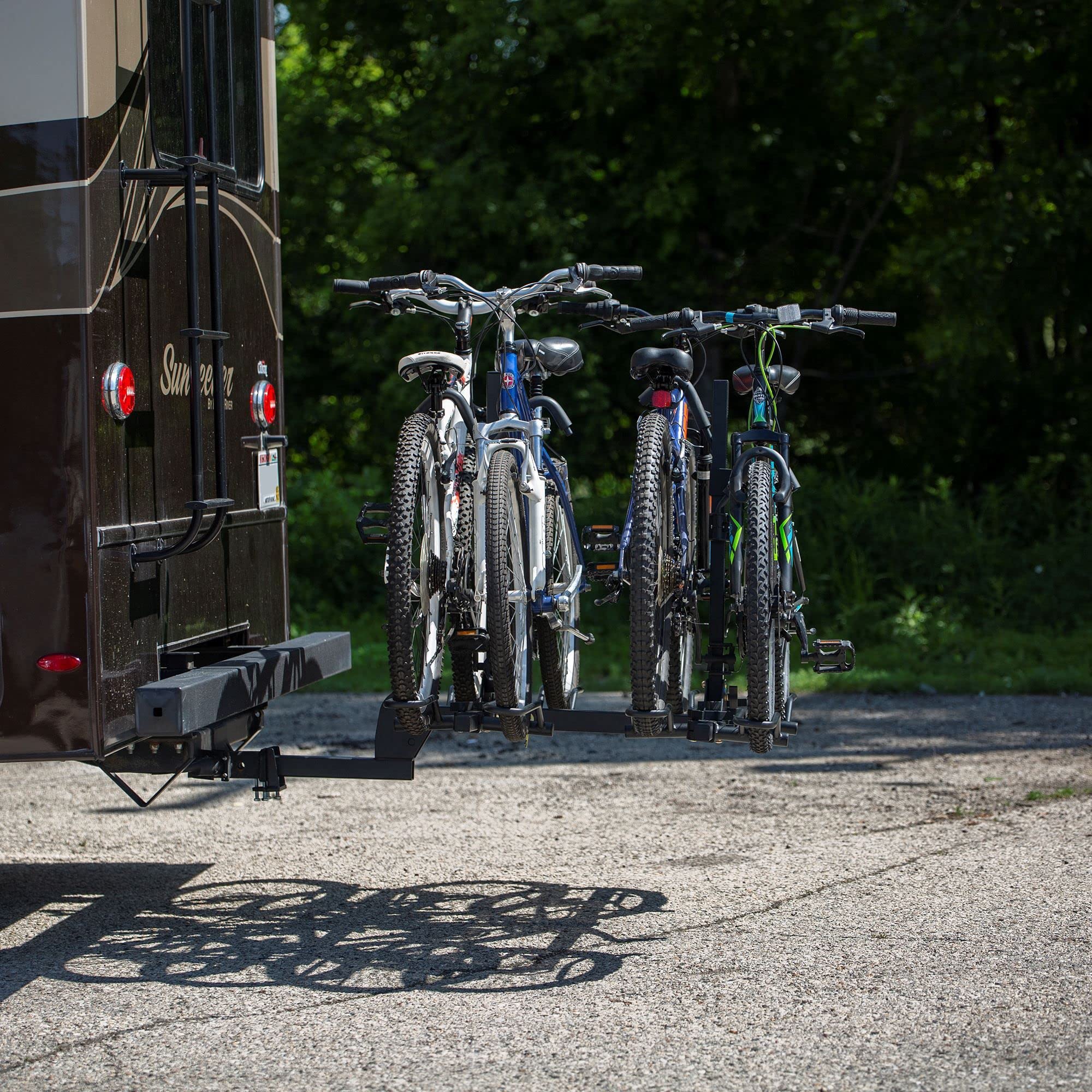 Heavy Duty RV Hitch Bike Rack Carrier - 4 Bike Capacity for Camping, Road Trips & Outdoor Adventures