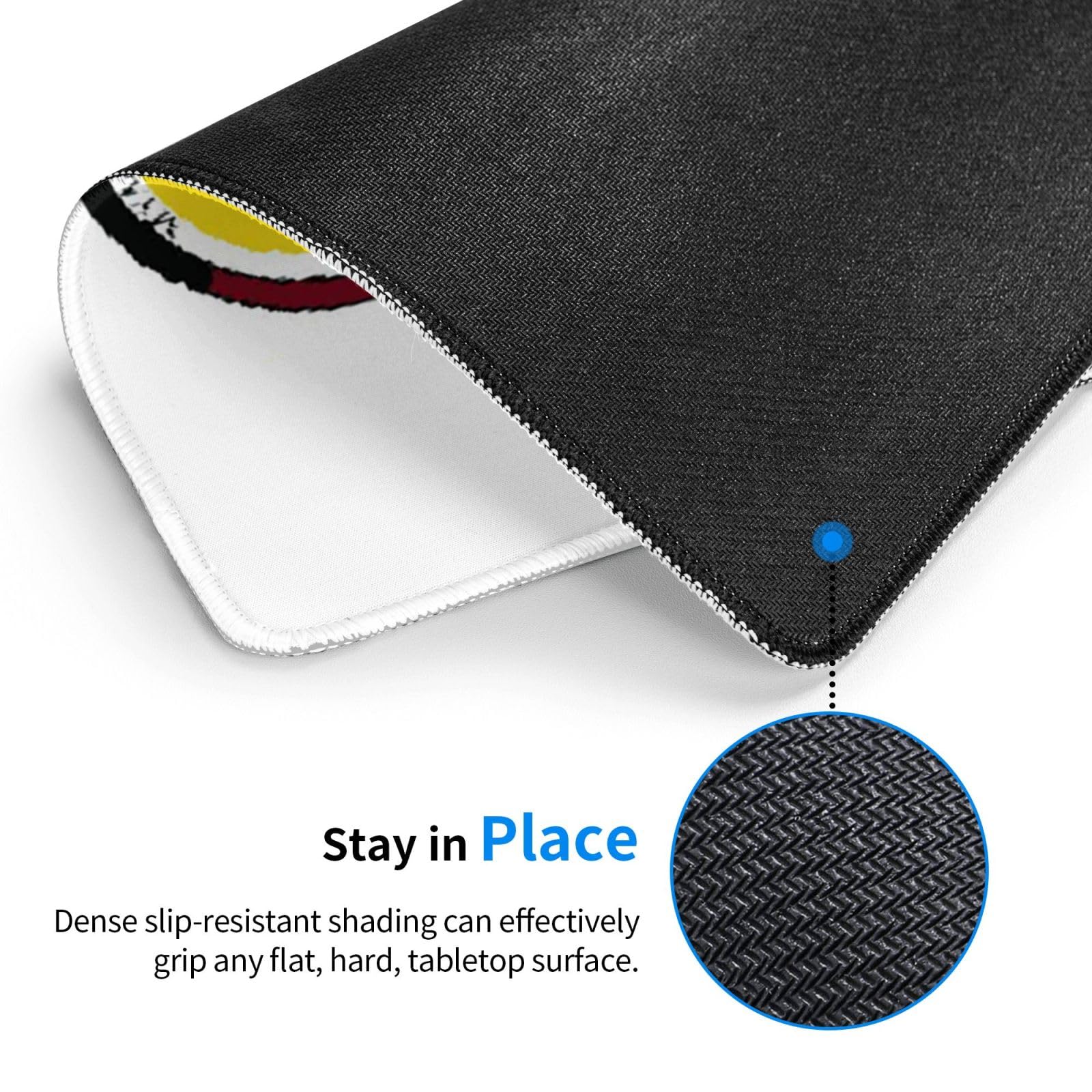 SIYTUAU Miami Nation Flag Mouse Pad - 10x12 Inch Non-Slip Rubber Gaming Mousepad for Laptop & Office Use - Waterproof & Durable Desk Accessory for Work, Gaming, and Home Office Setup