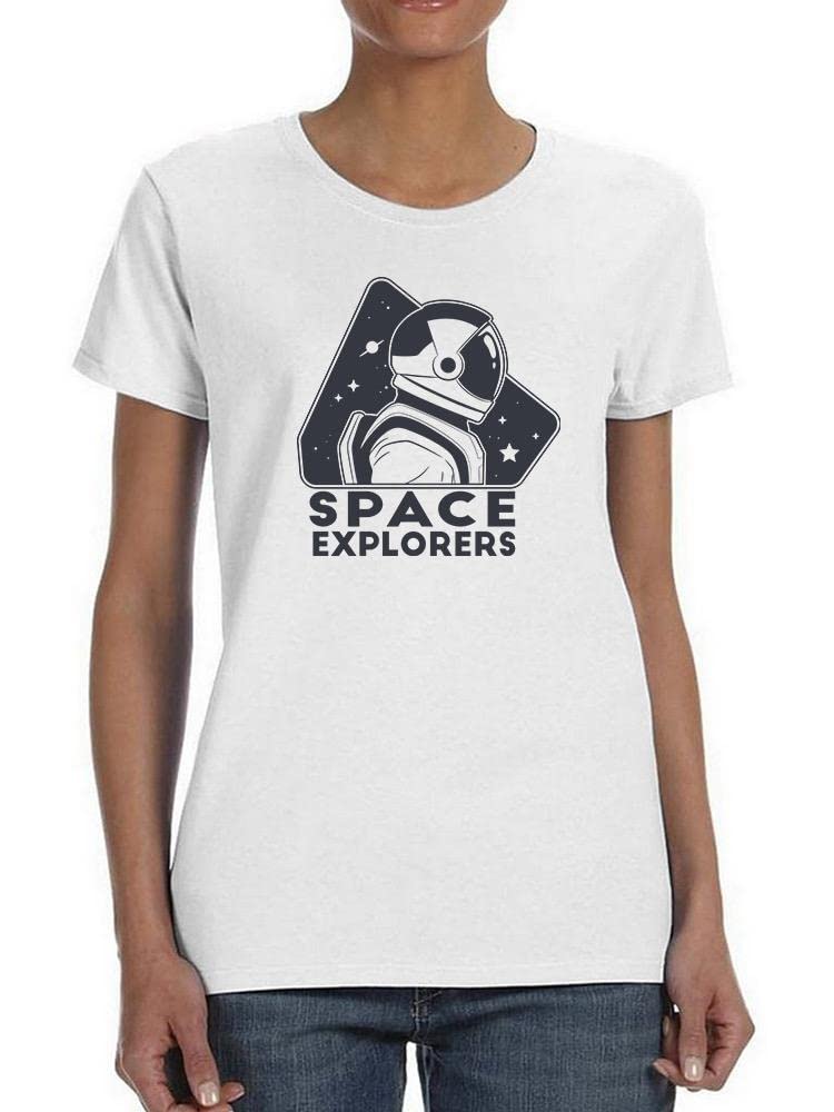 Space Explorers Graphic T-Shirt for Women - Unique SmartPrintsInk Design | Casual Wear, Space Theme Outfit, Gift for Astronomy Lovers