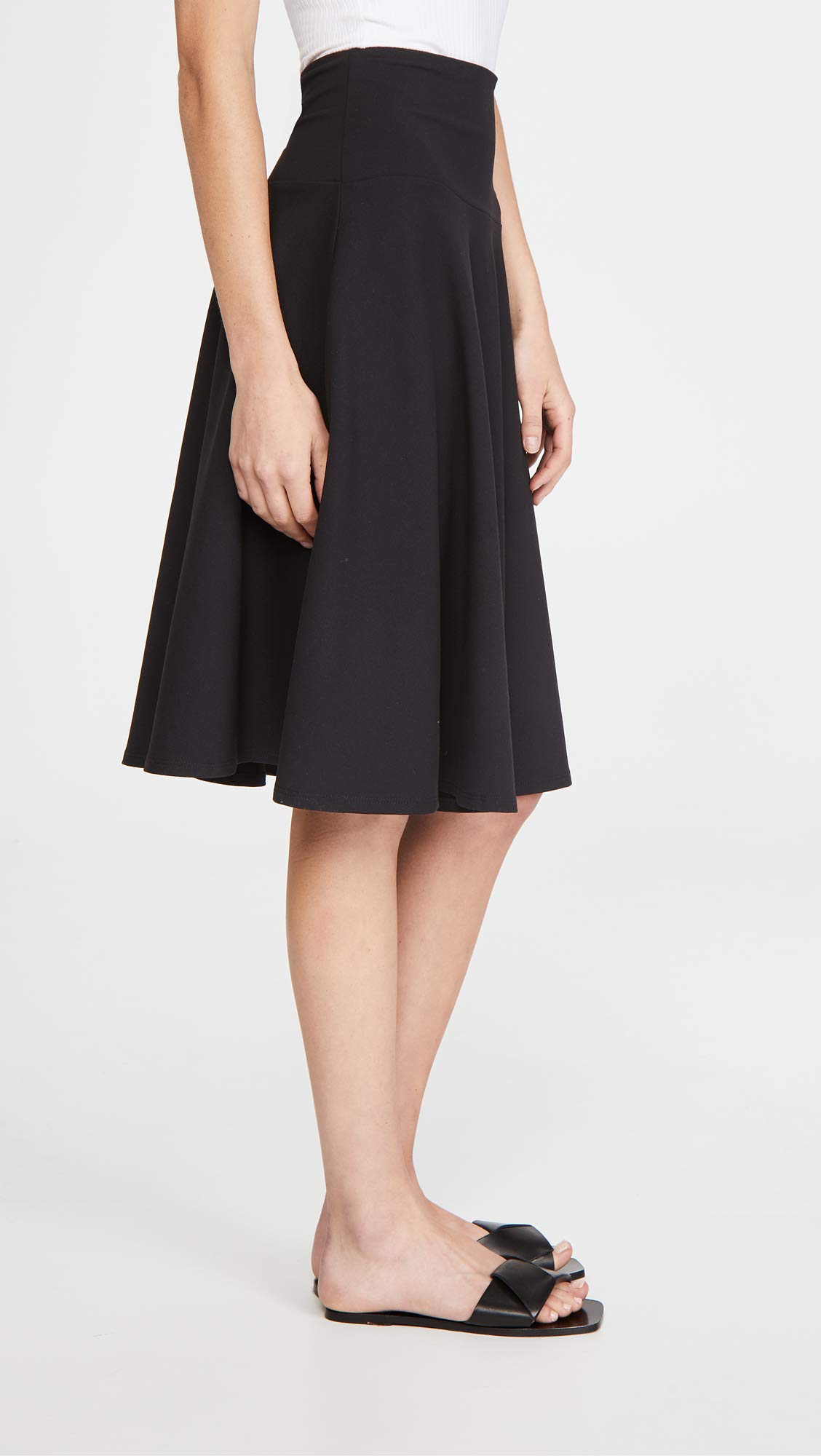 Susana Monaco Women's High Waisted Tea Length Skirt - Flowy A-Line Midi Skirt for Summer, Casual & Office Wear | Perfect for Brunch, Date Night & Work Outfits