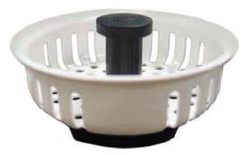 Kissler 759-1995 White Kitchen Sink Strainer - Durable Stainless Steel Drain Filter for Easy Cleaning | Perfect for Bathroom, Laundry & Utility Sinks
