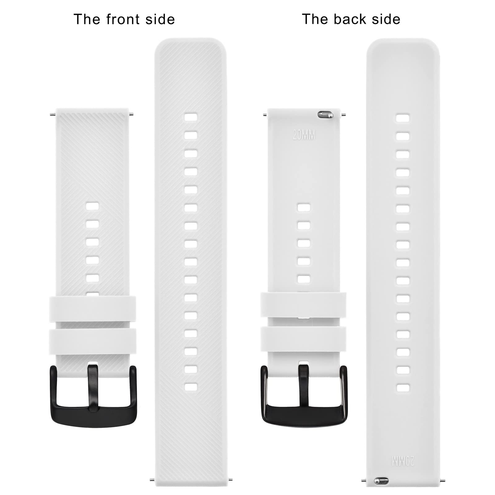 BISONSTRAP Quick Release Silicone Watch Band - 18mm 19mm 20mm 21mm 22mm Durable Soft Strap for Men & Women - Perfect for Sports, Work & Everyday Wear