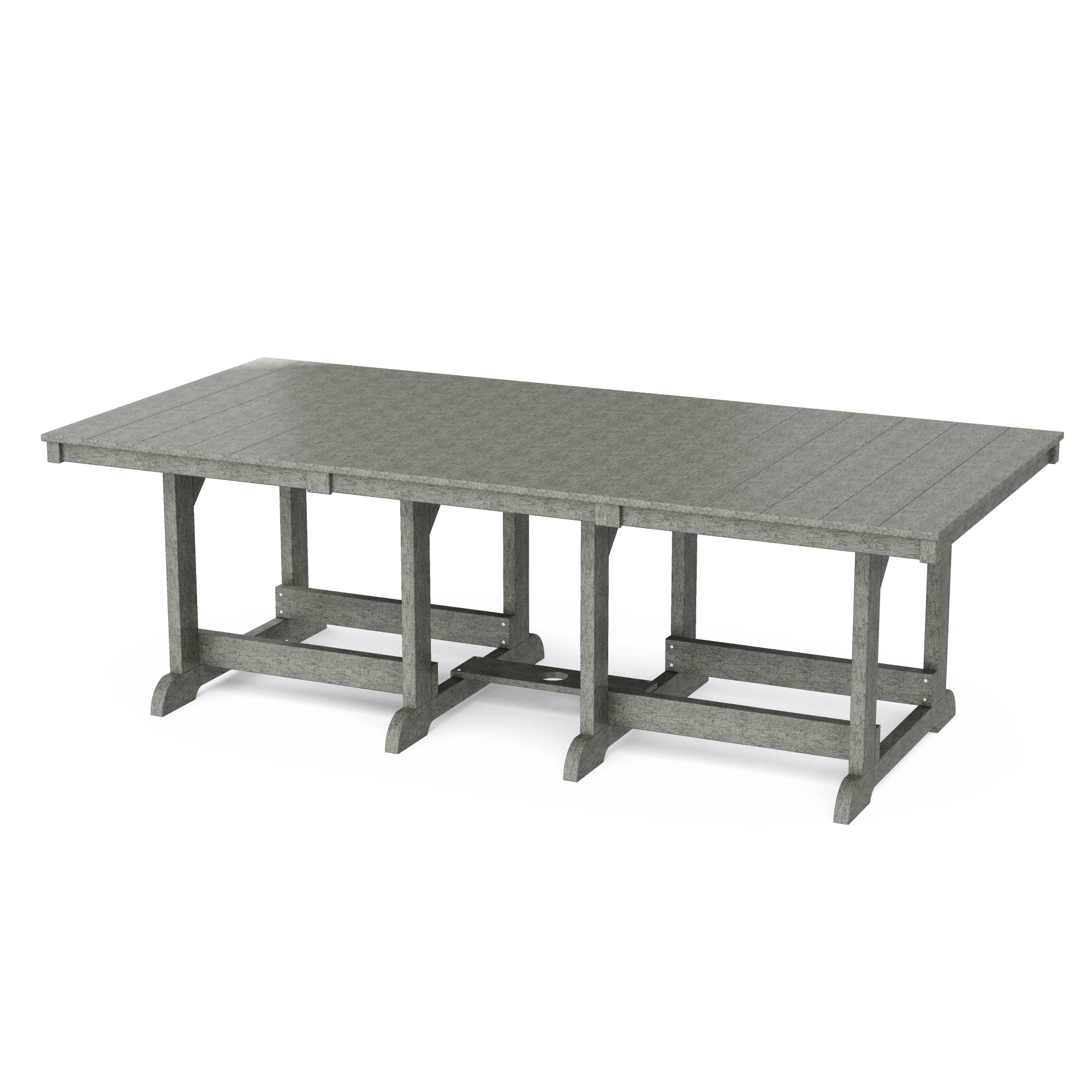 Heritage 44x96 Inch Solid Wood Dining Table - Large Farmhouse Style Dining Room Table for 8-10 People - Perfect for Family Gatherings & Dinner Parties