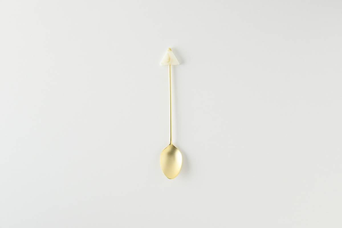 Premium Matte Gold Teaspoon Set with Acrylic Block - 9-Piece Elegant Tea Spoon Collection for Coffee, Dessert, and Tea Party Serving - Perfect for Home, Restaurant, and Gift Giving