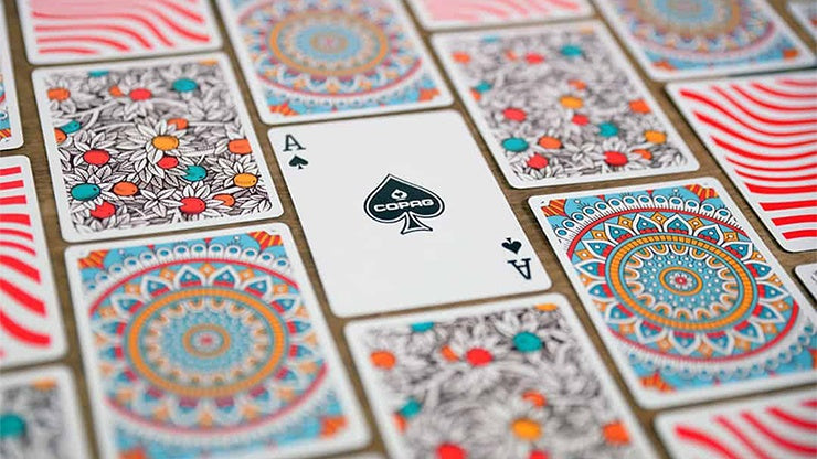 Copag Neo Series (Mandala) Playing Cards - Premium Casino Grade Poker Cards for Professional & Home Games, Cardistry & Magic Tricks | Durable Plastic Coated for Smooth Shuffling & Dealing