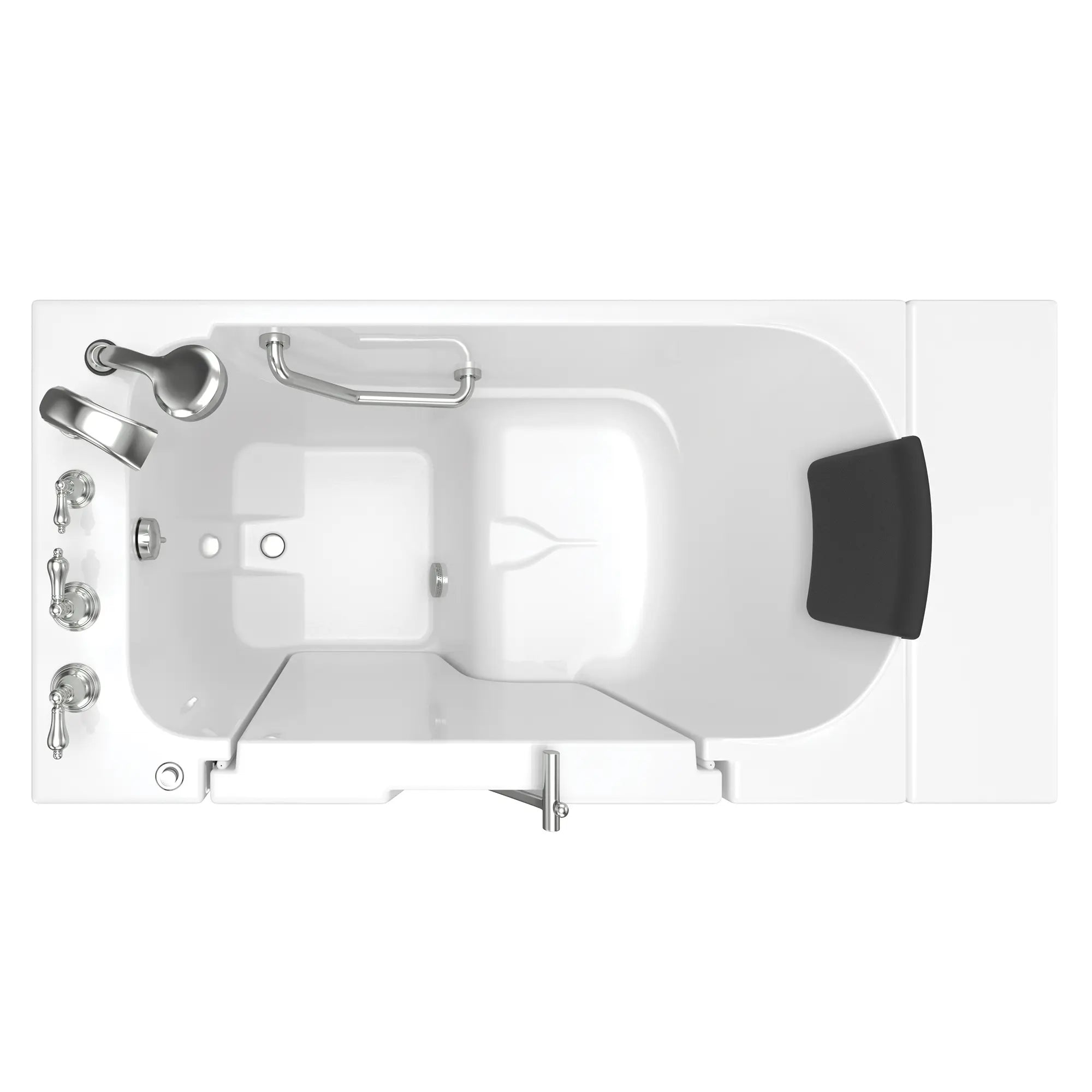 Premium Gelcoat 30 x 52 Inch Walk-in Bathtub with Soaker System - Left Hand Drain & Faucet - Ideal for Elderly & Mobility Impaired Users - ADA Compliant Safety Tub for Home Bathroom