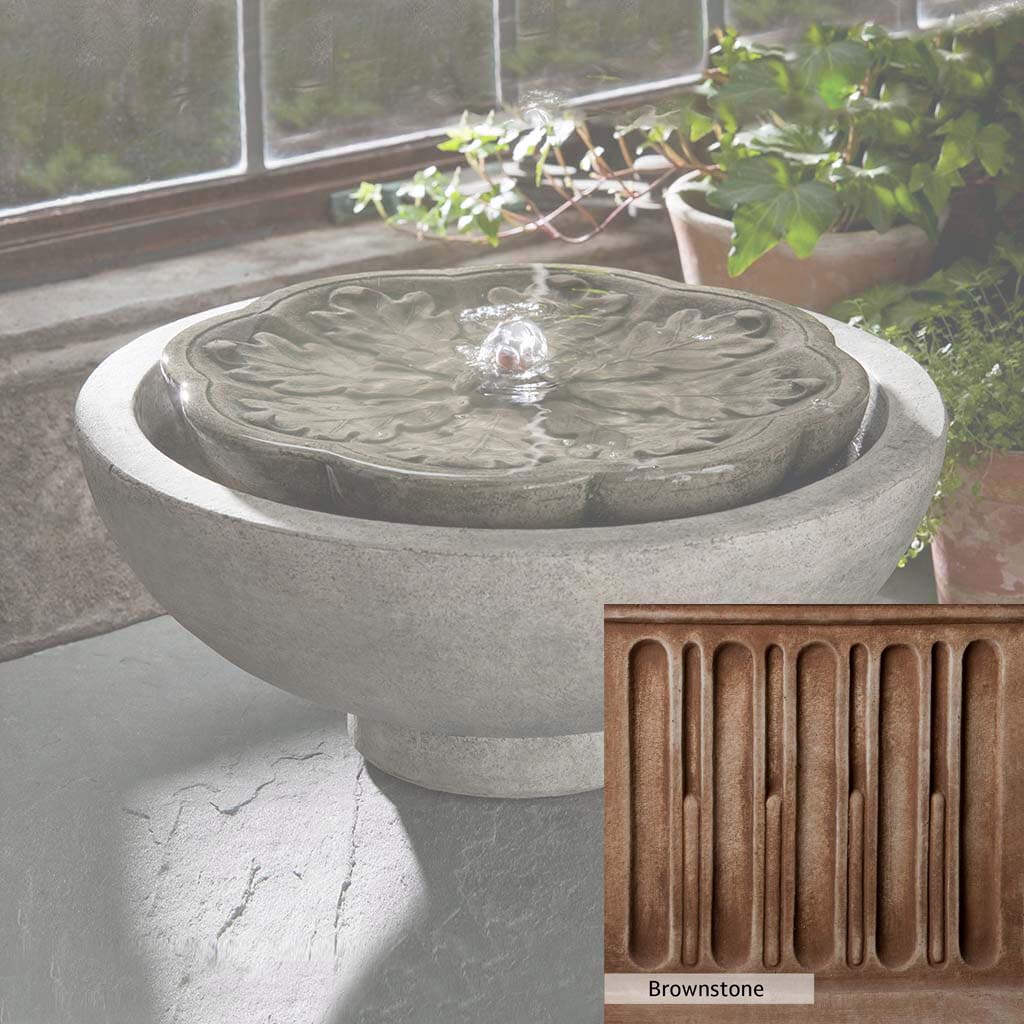 Campania International M Series Flores Outdoor Garden Fountain - Elegant Water Feature for Patio, Yard, and Landscape Decor