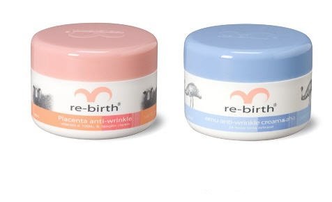 Rebirth Placenta Anti-Wrinkle Day Cream & Emu Night Cream Set - 100ml Each with AHA for Youthful Skin | Hydrating & Firming Skincare for Day & Night Use | Perfect for Anti-Aging Routine & Dry Skin Care