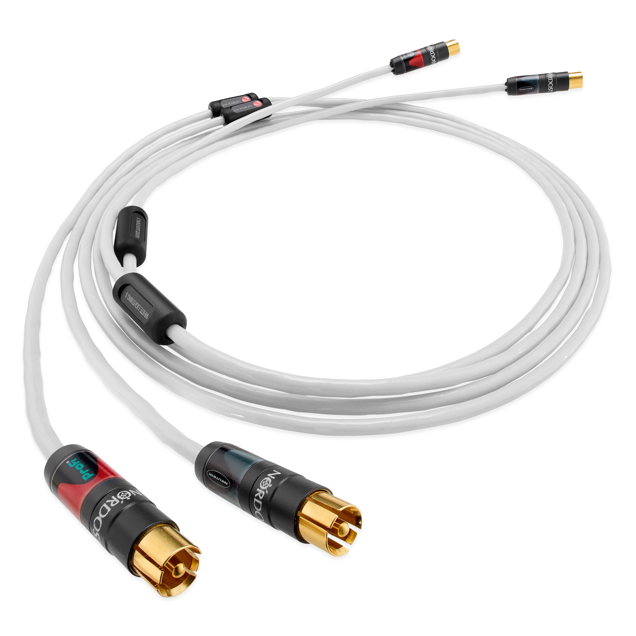 Nordost Leif 3 White Lightning 3 Analog Audio Interconnect Cables - Premium Hi-Fi RCA Cables for Home Theater & Stereo Systems