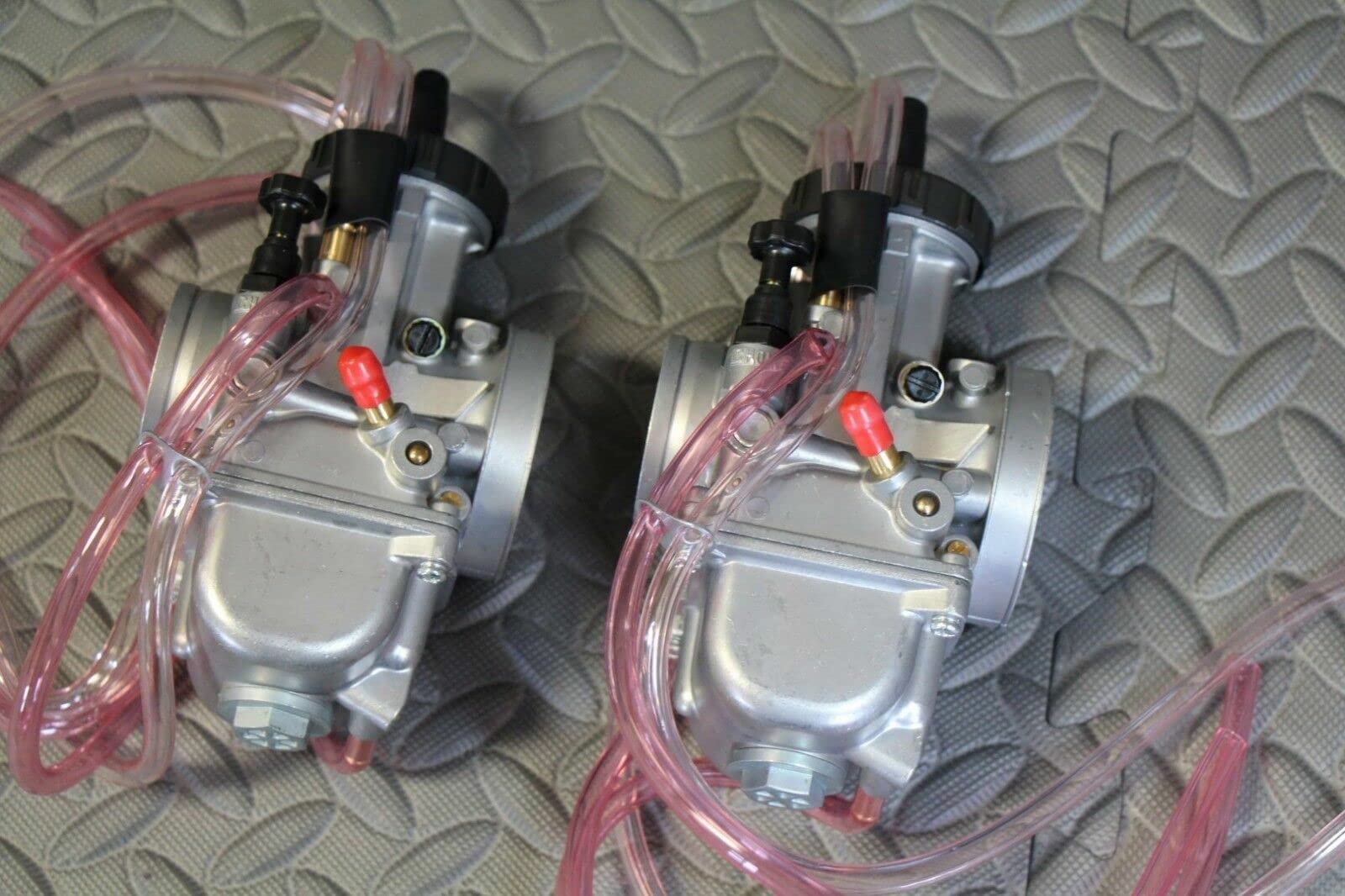 2 Pack 35mm Performance Carburetors with Thumb Throttle Cable - Compatible with Yamaha Banshee 350 - High Flow Aftermarket Carbs for ATV & Dirt Bike Racing Upgrades