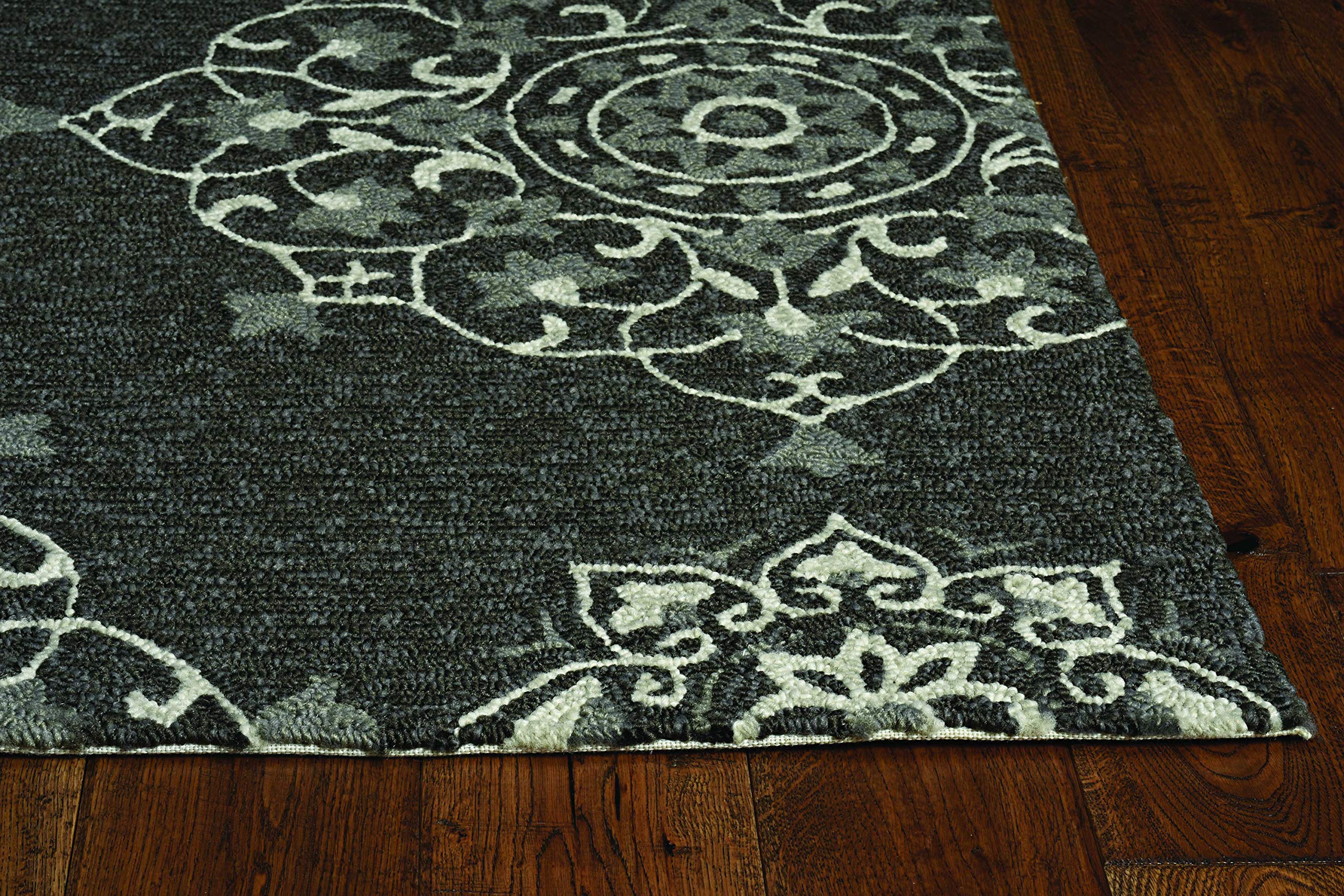HomeRoots 2' X 3' Charcoal Polypropylene Accent Rug - Soft & Durable Indoor/Outdoor Area Rug for Living Room, Bedroom, Entryway & Patio