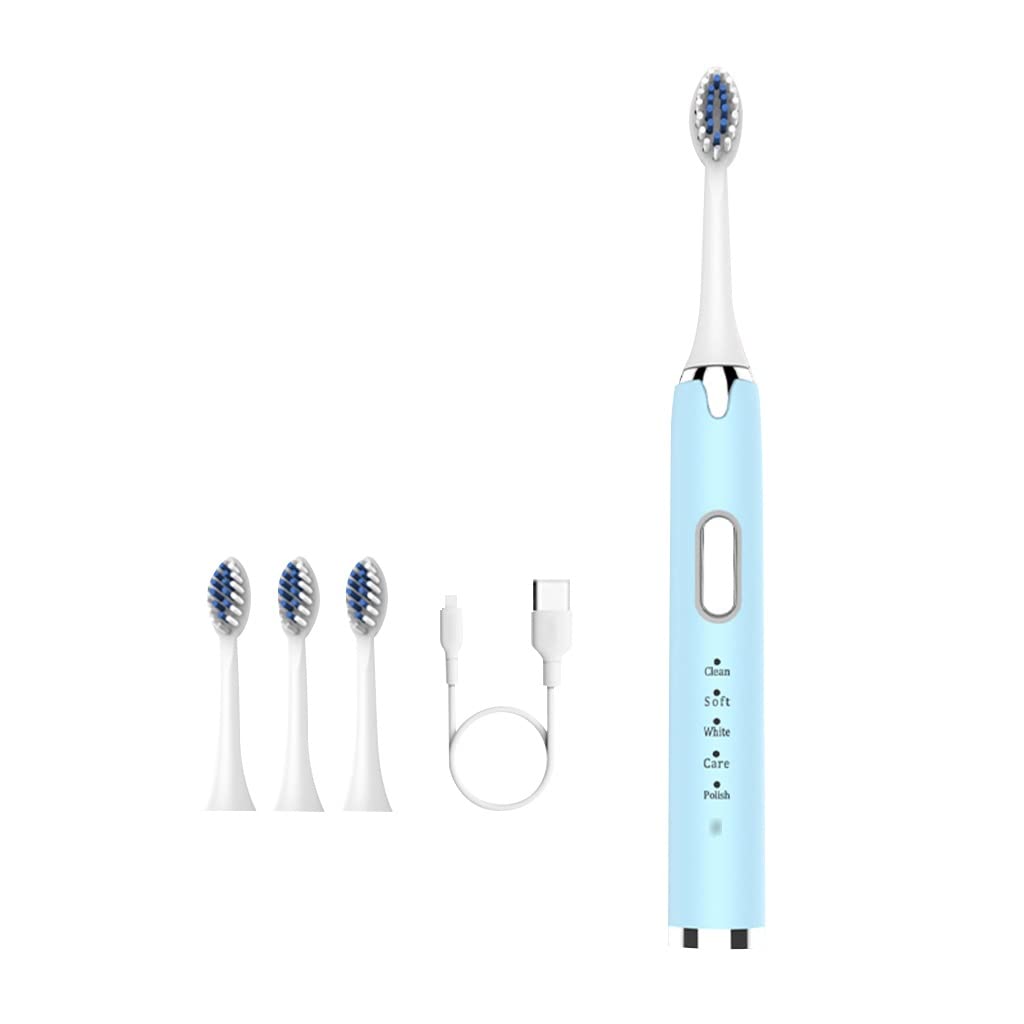 Premium Electric Toothbrush for Adults - Smart Sonic Toothbrush with Ultra-Fine Soft Bristles, Rechargeable & Waterproof, Blue (24cm) - Perfect for Travel, Home Use & Oral Care Gifts