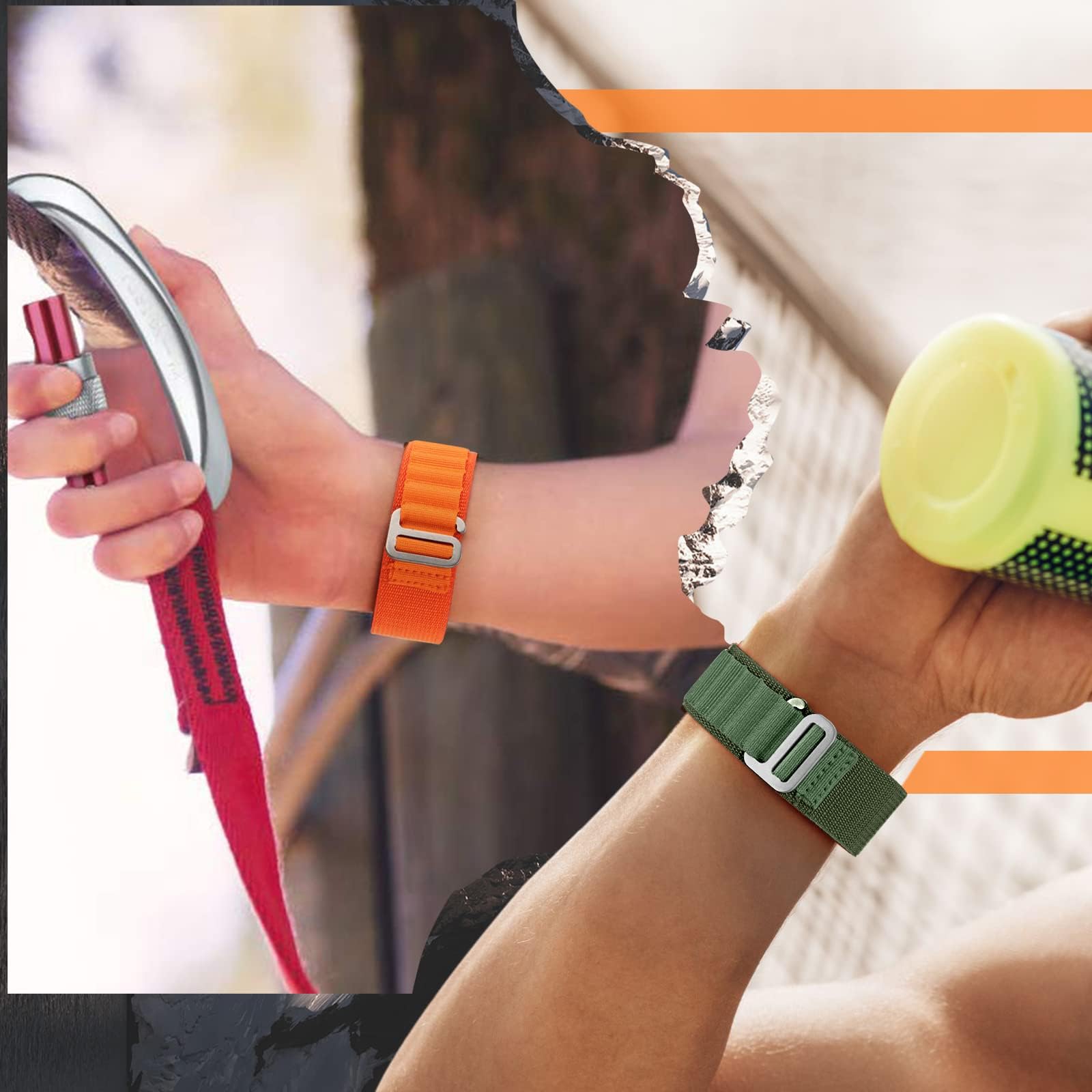Premium Alpine Loop Band for Apple Watch Ultra 2/1, Series 10/9/8/7/SE/6/5/4/3/2/1 - 49mm 46mm 45mm 44mm 42mm 41mm 40mm 38mm - Durable Nylon Sport Strap for Men & Women - Perfect for Hiking, Running & Outdoor Activities