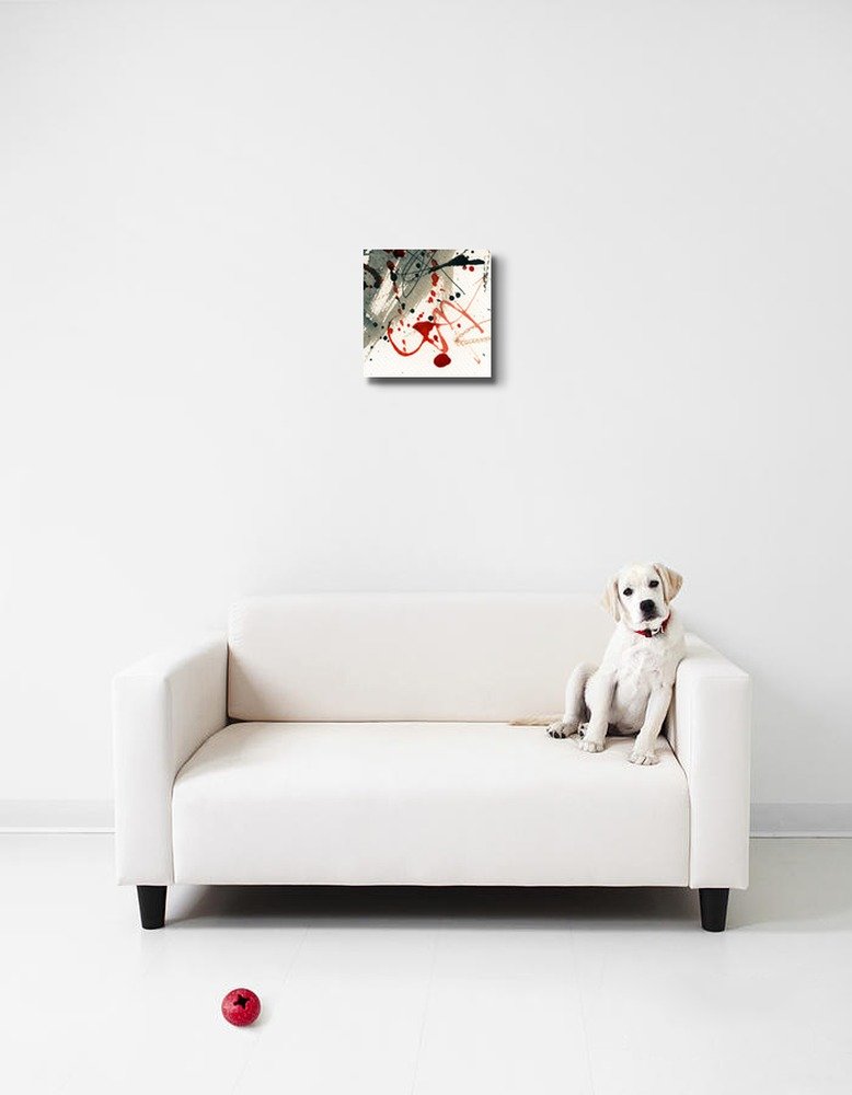 Abstract Grunge Canvas Wall Art - Modern Home Decor Stretched Gallery Wrap Giclee Print | Ready to Hang 12x12 Inches | Perfect for Living Room, Bedroom & Office Decor
