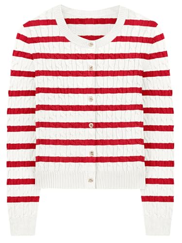 L - White & Red Stripe