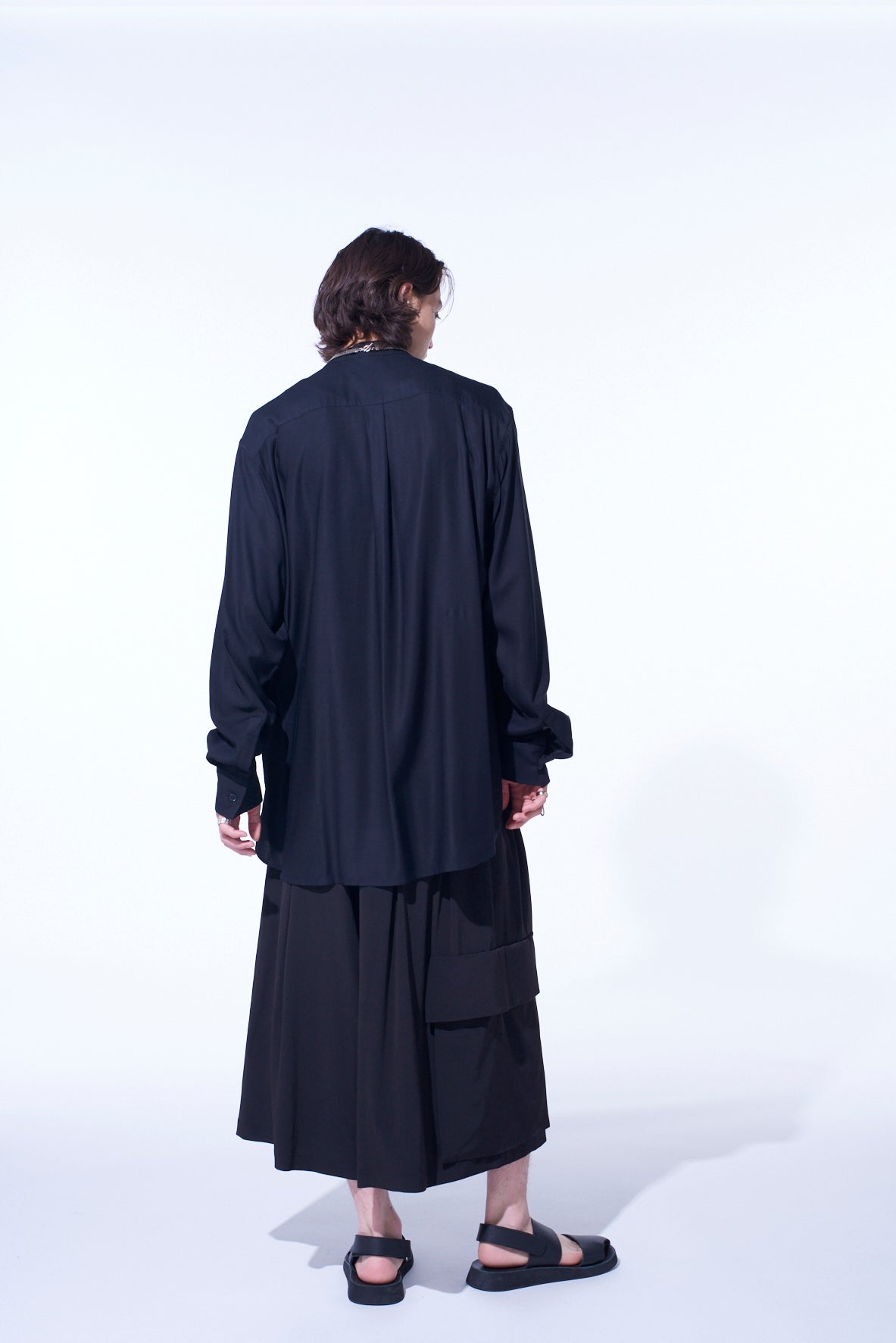 Stylish Crepe de Chine Cropped Wide Pants with Gusseted Flap Pockets - Women's High Waist Loose Fit Trousers for Casual Wear & Office Outfits
