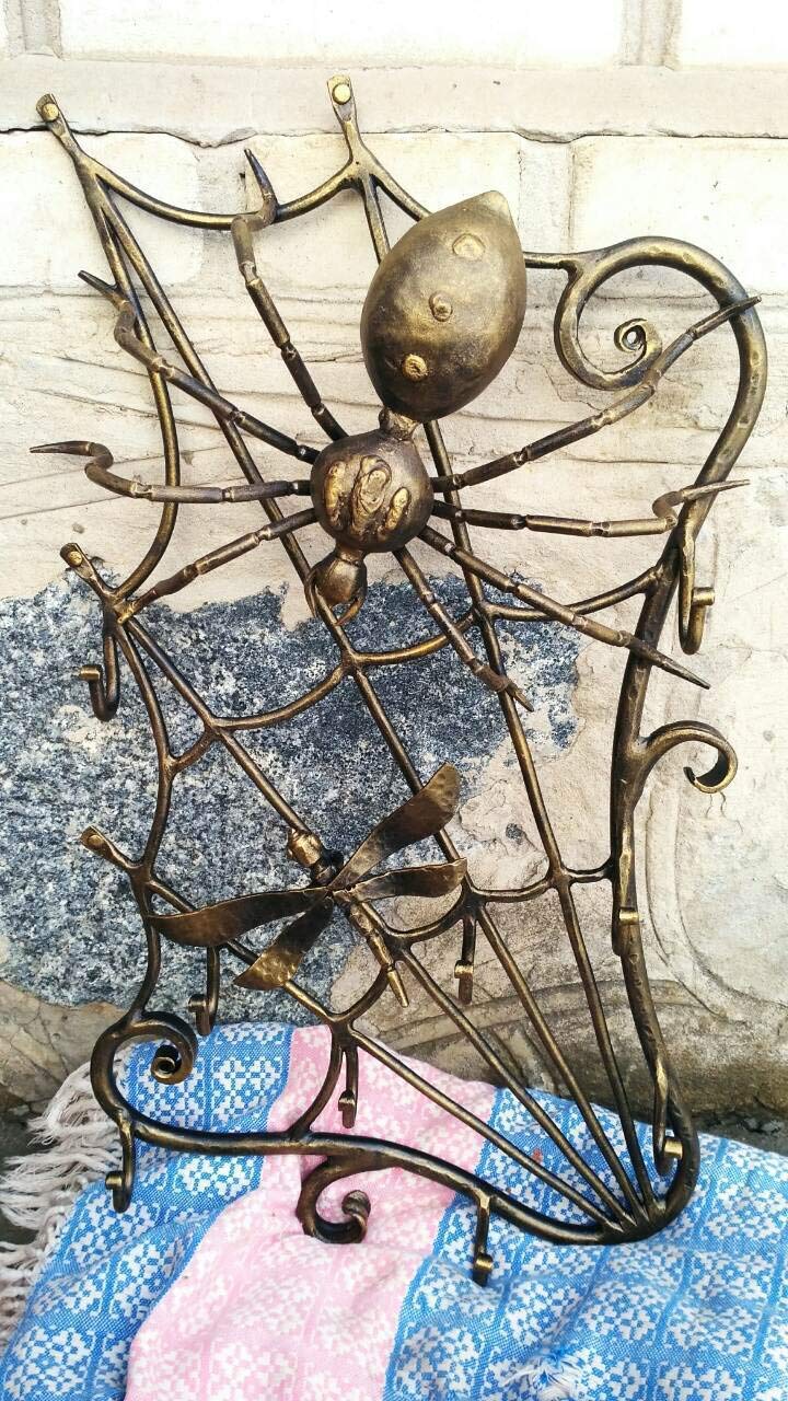 Wall Hooks & Decorative Hangers - Heavy Duty Coat Hooks, Towel Hooks & Kitchen Hooks for Home Organization | Spider Web & Dragonfly Wall Art for Living Room, Bedroom & Bathroom Decor