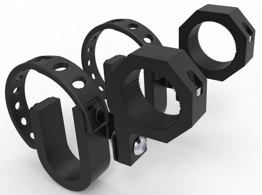 Universal UTV ATV SXS Gun Holder Mount Bar with Dual Tool Hooks Rack - Perfect for Off-Road Hunting, Camping & Outdoor Adventures