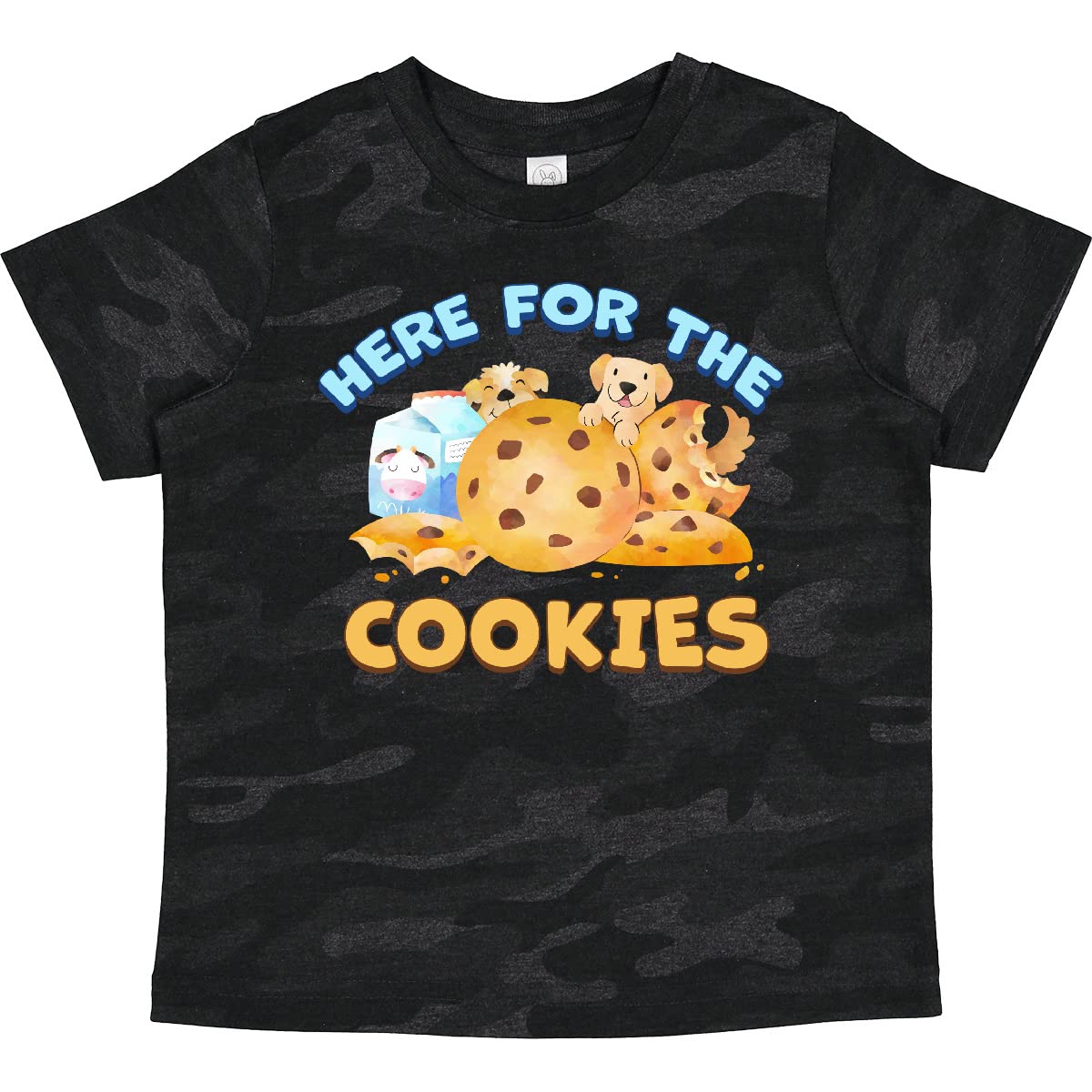 Inktastic Here for The Cookies Cute Dog Design Toddler T-Shirt - Adorable Puppy Graphic Tee for Kids & Toddlers - Perfect for Playdates, Birthday Parties & Casual Wear