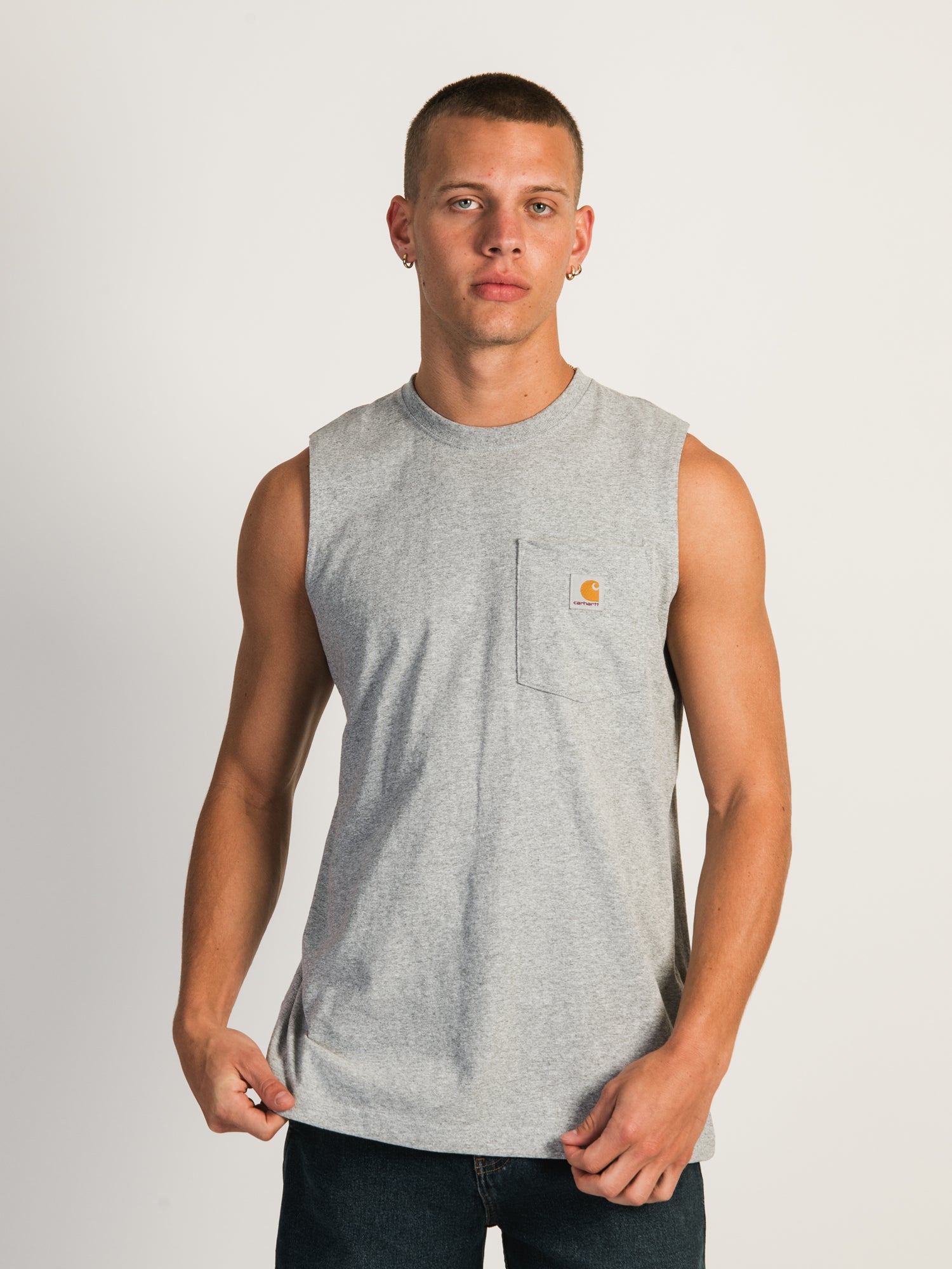 Carhartt Relaxed Fit Pocket Tank Top for Men - Comfortable Workwear & Casual Wear - Perfect for Construction, Outdoor Activities & Everyday Use