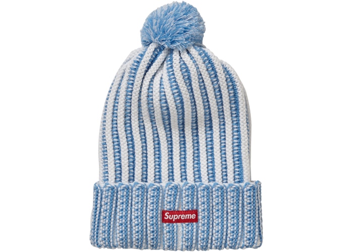 Supreme Contrast Stripe Beanie - White Winter Hat for Men & Women - Perfect for Skiing, Snowboarding & Cold Weather Fashion