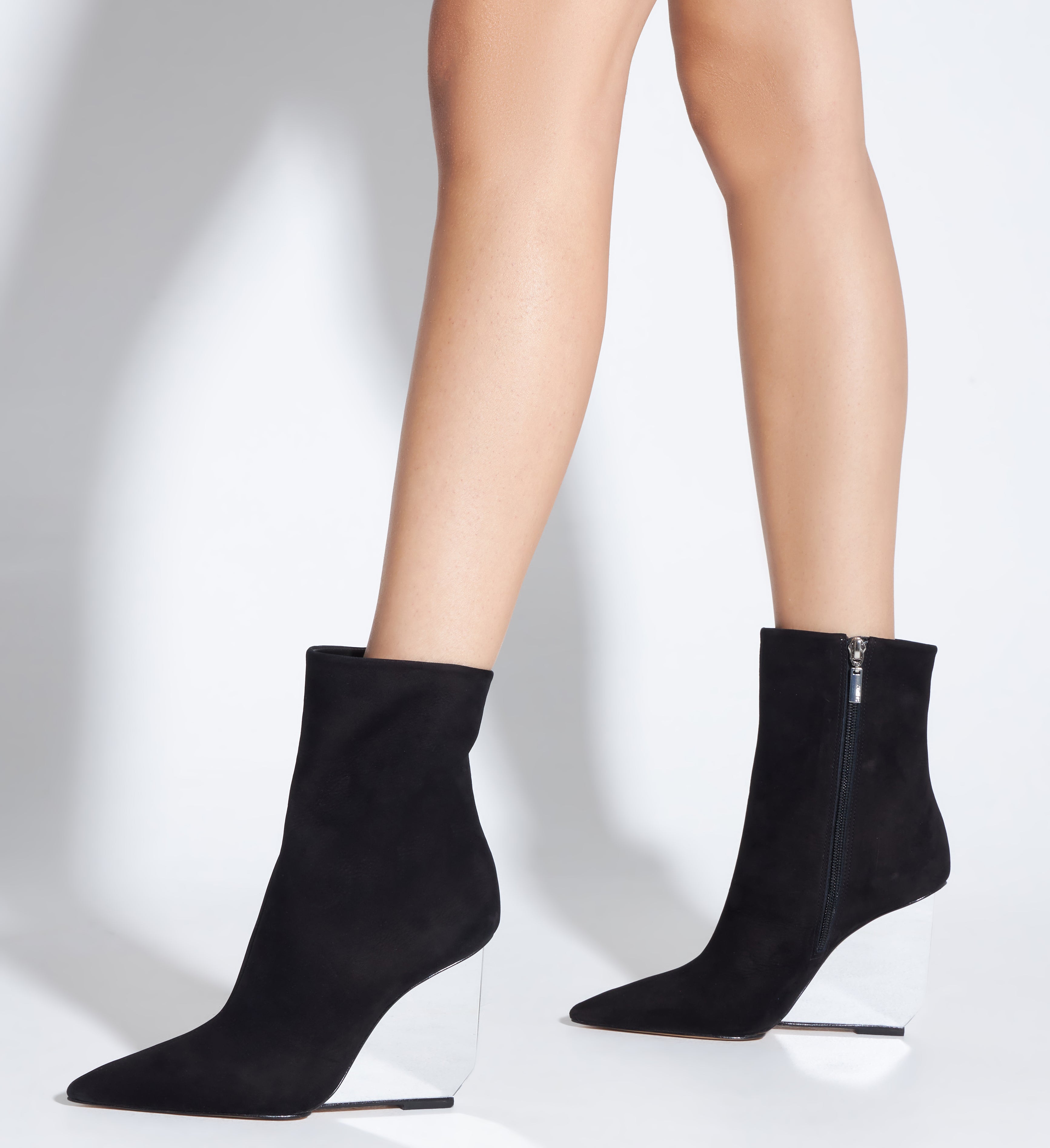 Asya Women's Stylish Leather Ankle Booties - Fashionable Pointed Toe & Mirror Finish for Casual, Office & Evening Outfits