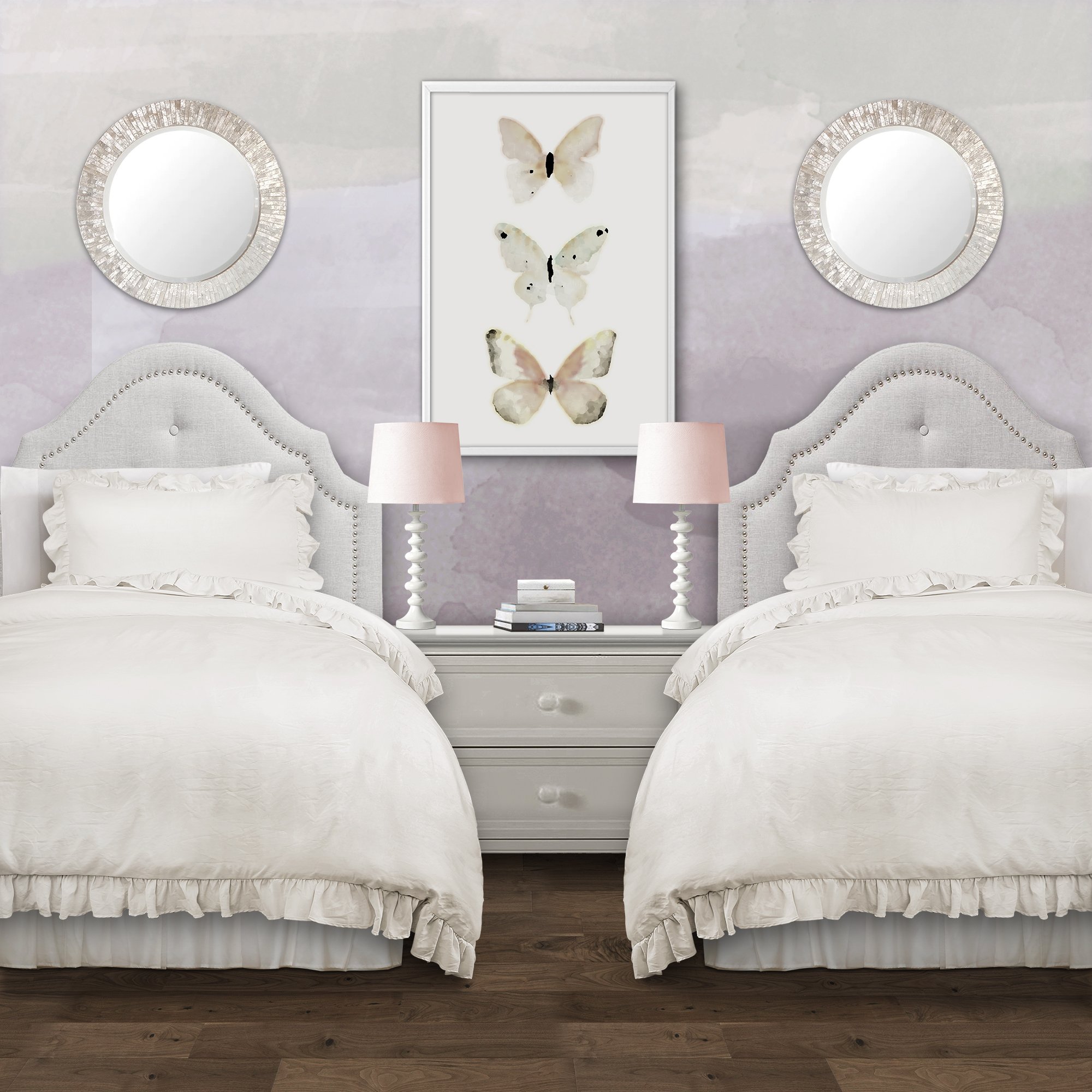 Lush Decor Reyna White Twin XL Comforter Set - Soft Ruffled Bedding with Matching Sham | Cozy & Elegant Bedroom Essentials for Guest Rooms, Dorms & Master Bedrooms