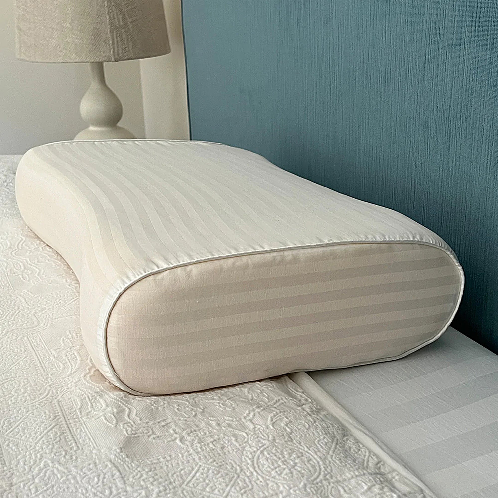Orthopedic Ribbed Pillow for Neck & Back Pain Relief - Ergonomic Support for Sleeping, Travel & Office Use