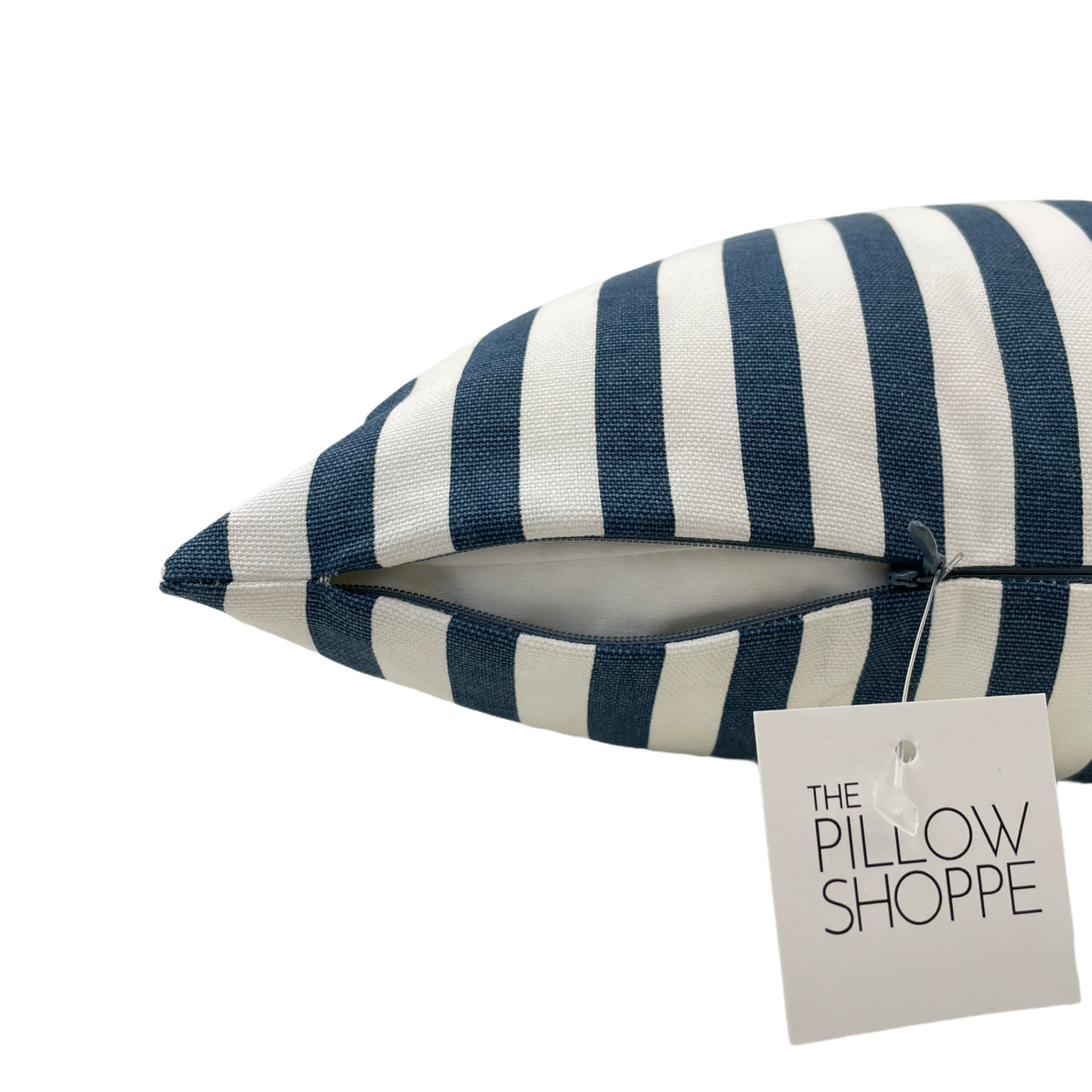 Stripe Navy Twill Throw Pillow 17x17 - Soft Decorative Cushion for Sofa, Bed & Living Room - Perfect Home Accent for Modern & Cozy Interiors