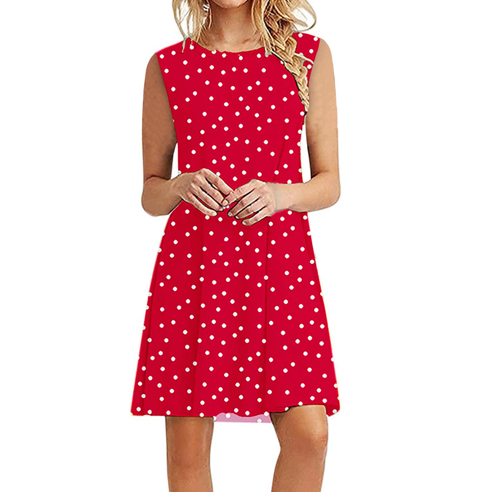 Women's Floral Print Sleeveless Sundress - Casual Loose Tank Dress for Beach, Vacation & Summer Outfits | Perfect for Pool Parties, Travel & Everyday Wear
