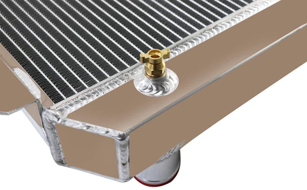 AlloyWorks 3-Row Aluminum Radiator with Shroud Fan & Relay Kit - Compatible with 1949-1954 Chevy Bel Air/Sedan/Coupe - High-Performance Cooling Upgrade for Classic Car Restoration & Hot Rod Builds