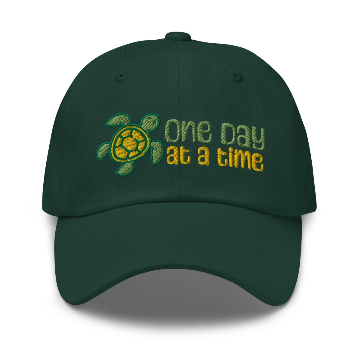 One Day at a Time Turtle Dad Hat - Steady Pace to Sobriety Recovery Cap - Motivational Sobriety Gift for Men & Women - Perfect for AA Meetings, Recovery Support & Daily Inspiration