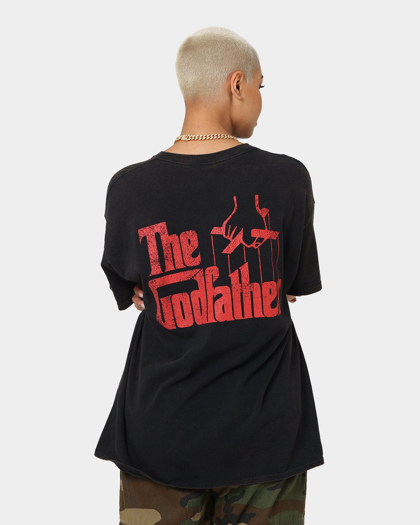 The Godfather Cat Vintage T-Shirt - Black Wash Retro Graphic Tee for Men & Women | Perfect for Movie Fans, Casual Wear & Gift Giving