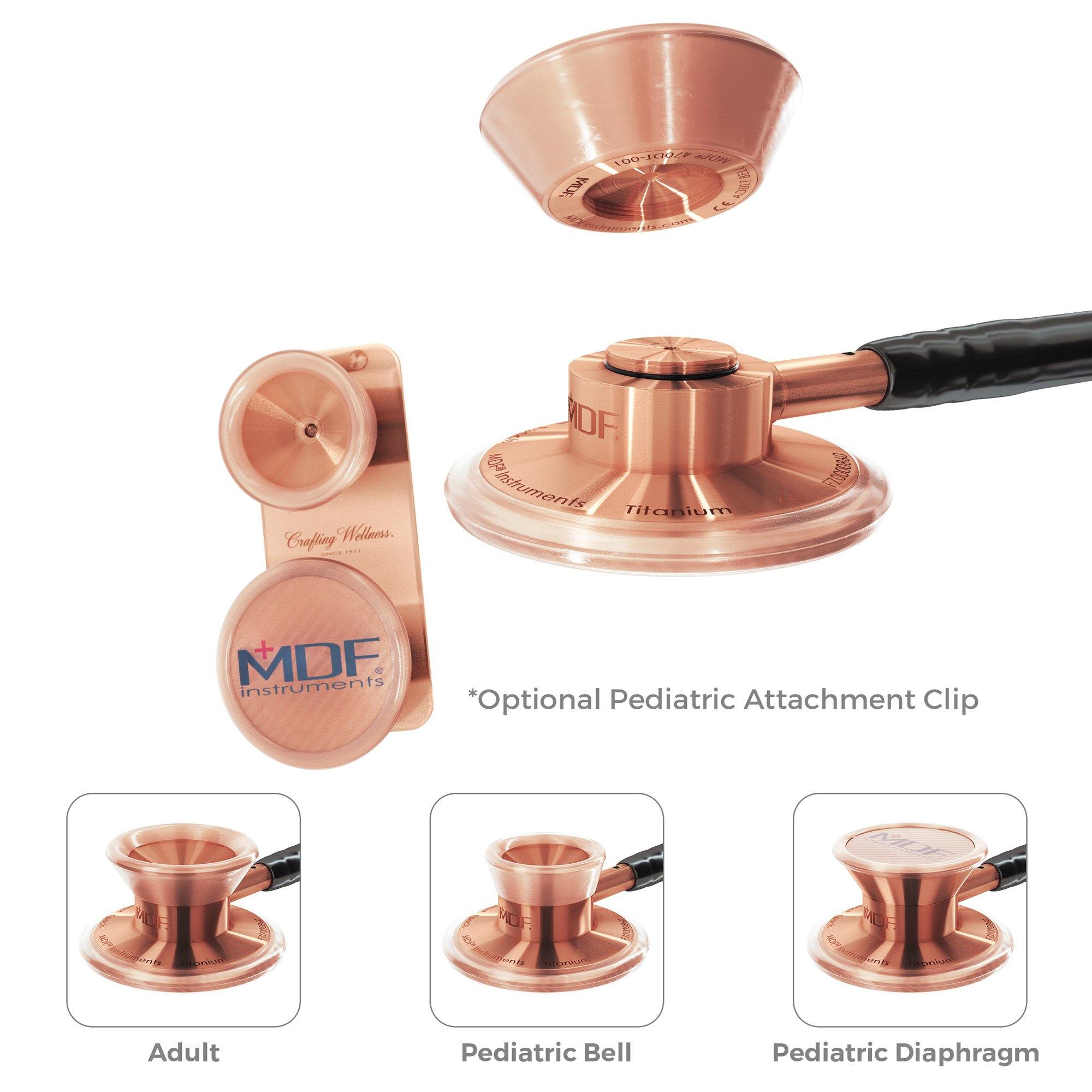 MD One® Epoch® Titanium Adult Stethoscope - Premium Rose Gold Finish for Medical Professionals | Ideal for Doctors, Nurses & Healthcare Workers in Hospitals & Clinics