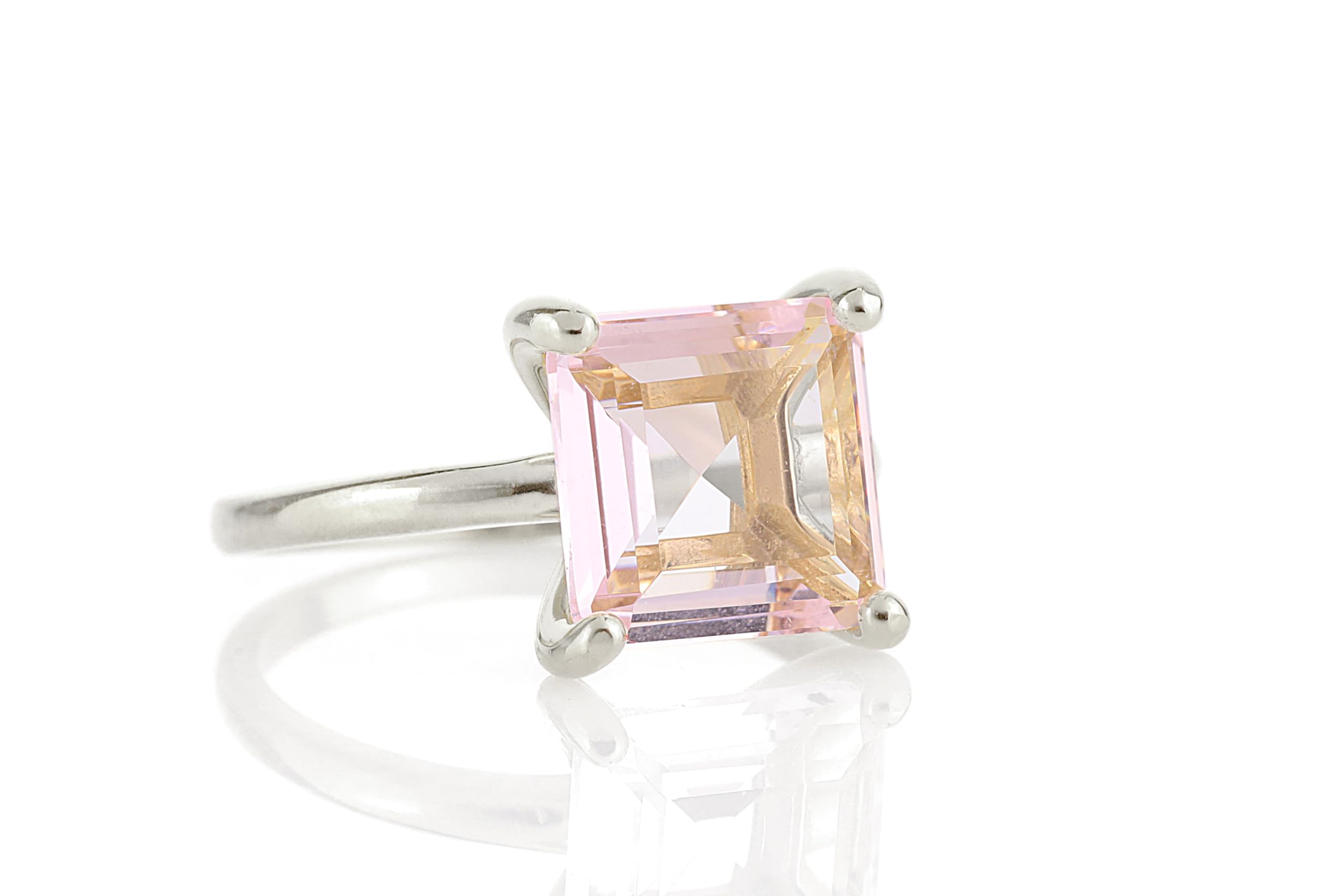 Lustrous Rose Quartz Ring - Handmade Crystal Jewelry for Women, Custom Love Ring, Engagement Ring, Promise Ring, Birthstone Ring - Available in All Sizes - Perfect for Valentine's Day, Anniversary Gifts & Spiritual Healing