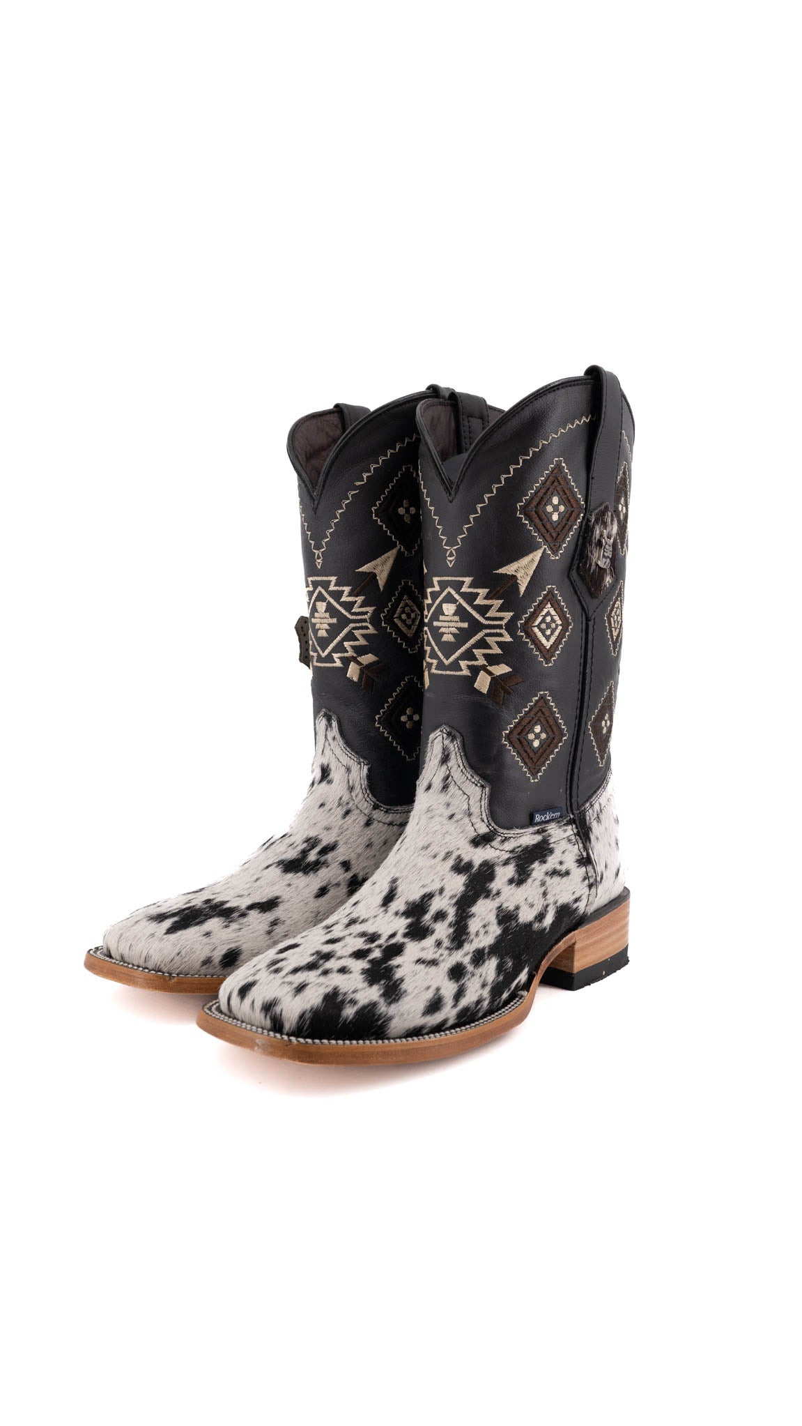 Men's Size 7.5 Genuine Cowhide Western Cowboy Boots - Comfortable & Durable for Rodeo, Country Dancing & Outdoor Adventures