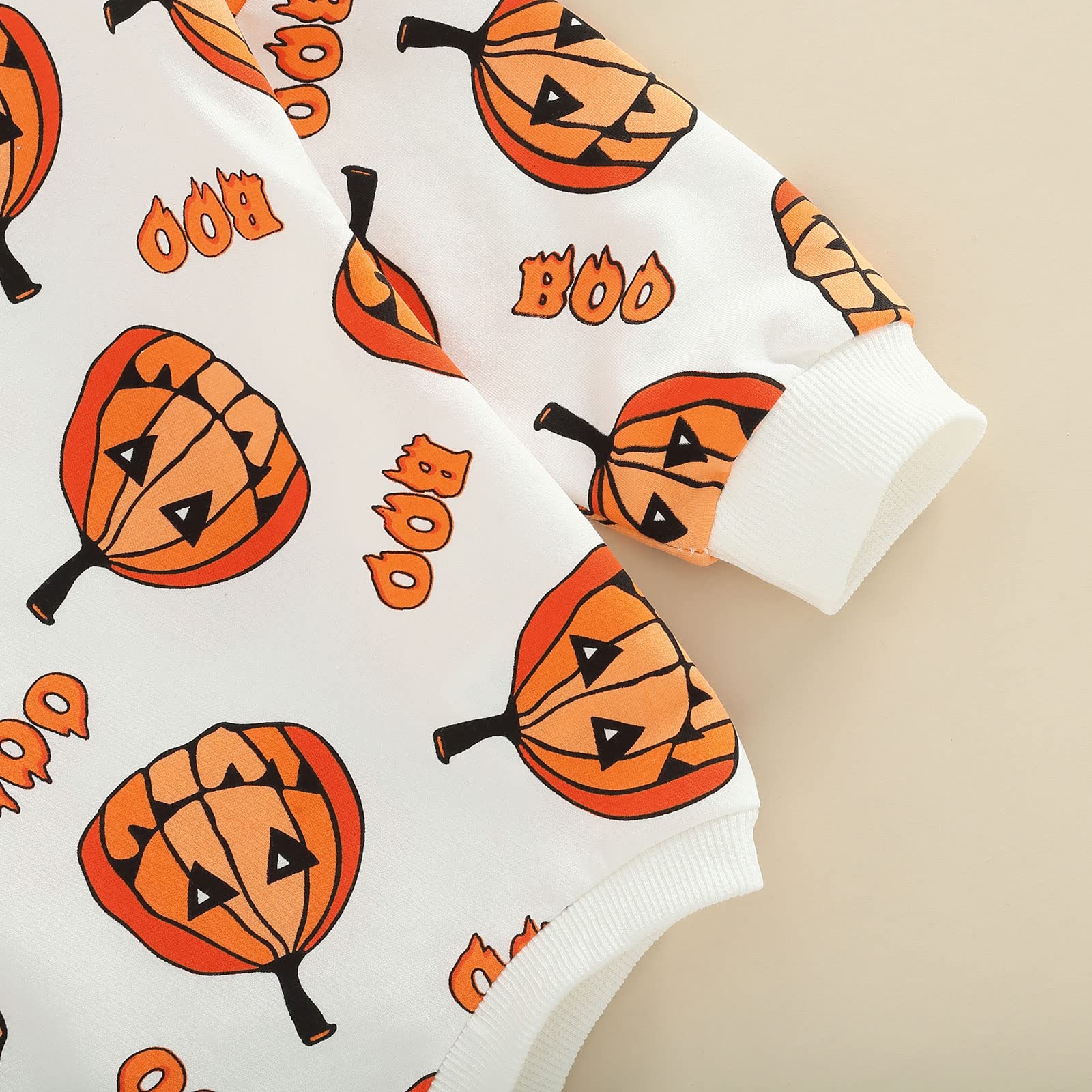 FYBITBO Newborn Baby Halloween Outfit - Pumpkin Oversized Sweatshirt Romper Onesie for Boys & Girls | Cute Cosplay Costume for Halloween Parties, Photo Shoots & Seasonal Celebrations