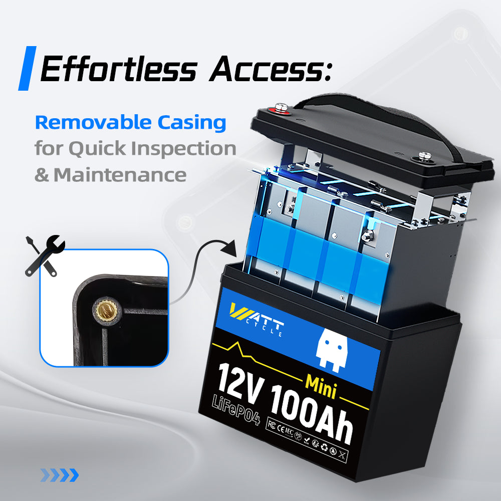 Like New 12V 100Ah Mini LiFePO4 Lithium Battery - Lightweight & Long-Lasting Power for RVs, Solar Systems, Marine, and Off-Grid Applications