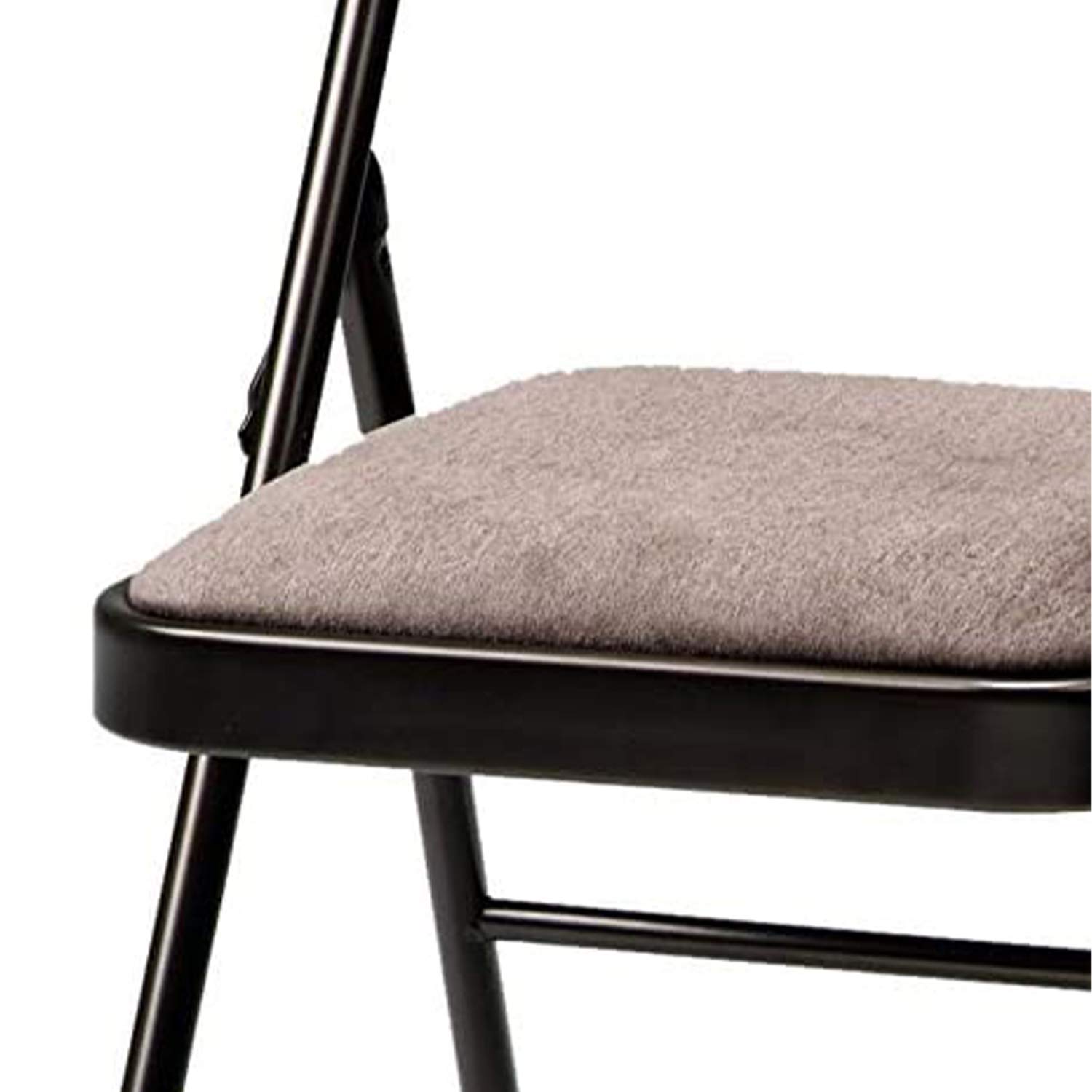 MECO 4 Pack Padded Folding Chairs with Cushioned Corrin Fabric - Comfortable Foldable Chairs in Cinnabar Red - Perfect for Indoor/Outdoor Events, Parties, Camping & Home Use