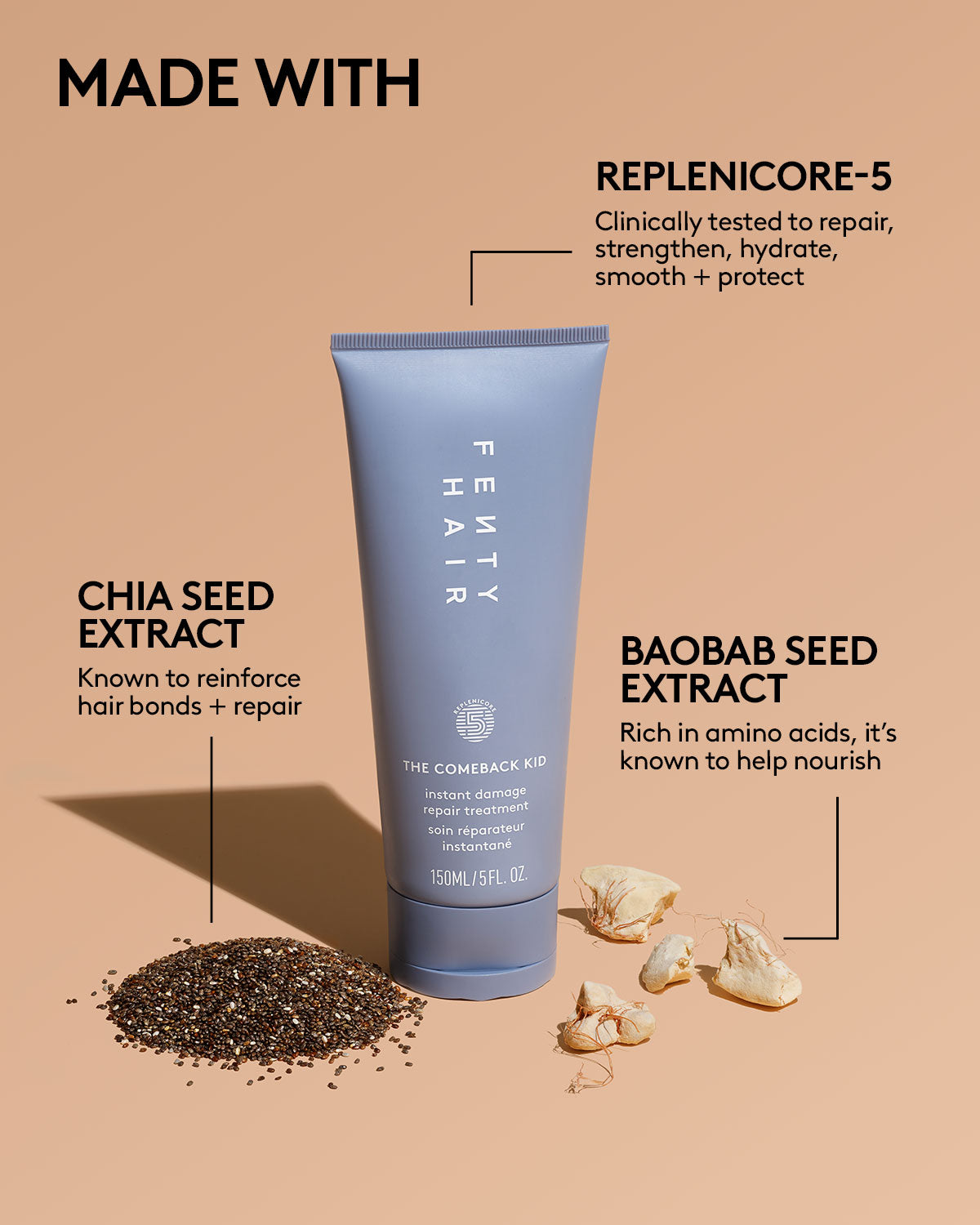 The Comeback Kid Instant Damage Repair Treatment Bond Builder - Restore & Strengthen Damaged Hair for Smooth & Healthy Locks - Perfect for Post-Color, Heat Styling & Chemical Treatments
