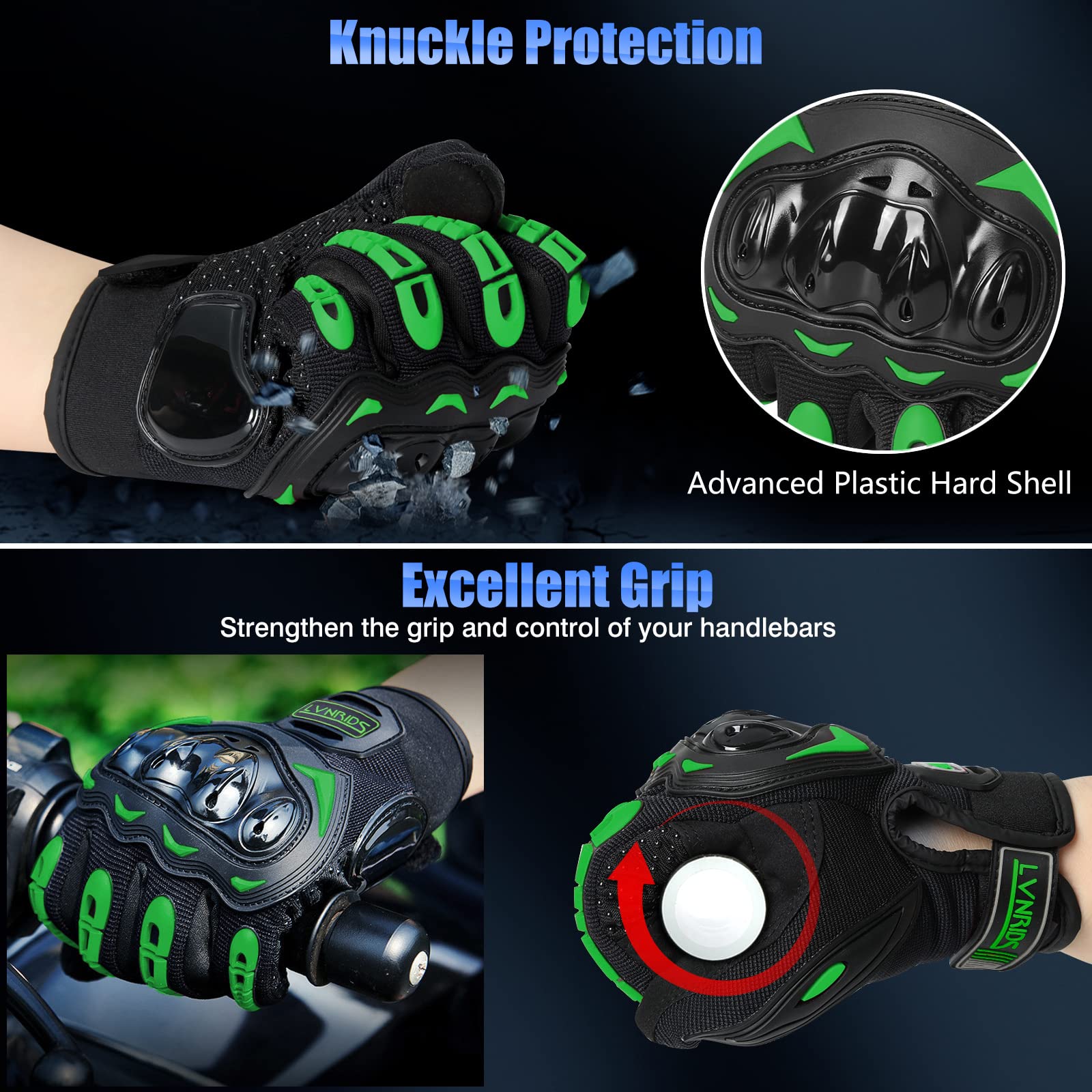 **Touchscreen Motorcycle Gloves for Men & Women - Breathable Racing Gloves for Motocross, BMX, ATV, MTB & Cycling - Perfect for Off-Road Adventures & Commuting**