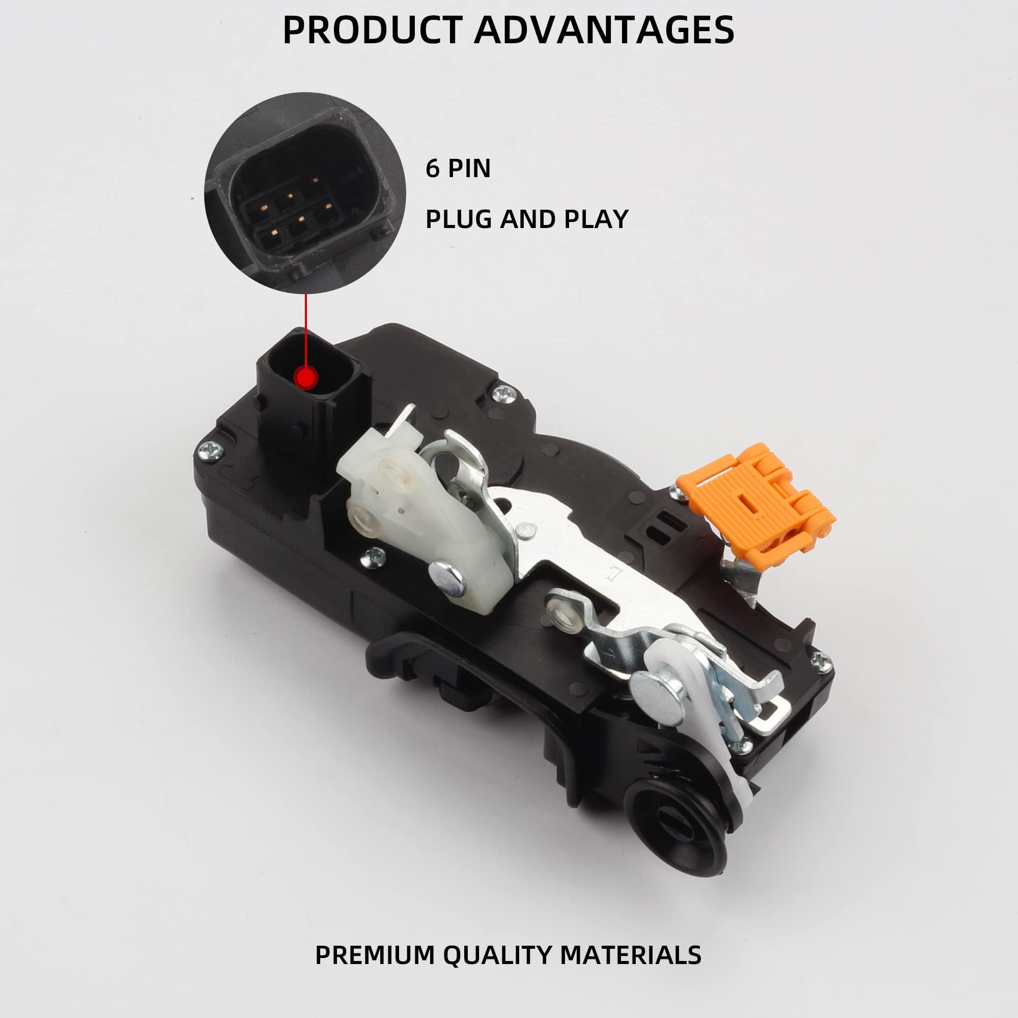 Dasbecan Rear Door Lock Actuator Assembly Compatible with Hummer H2 2003-2007 Left Driver Side - Replacement for OEM Part 15816390 - Easy Installation for Secure Vehicle Access