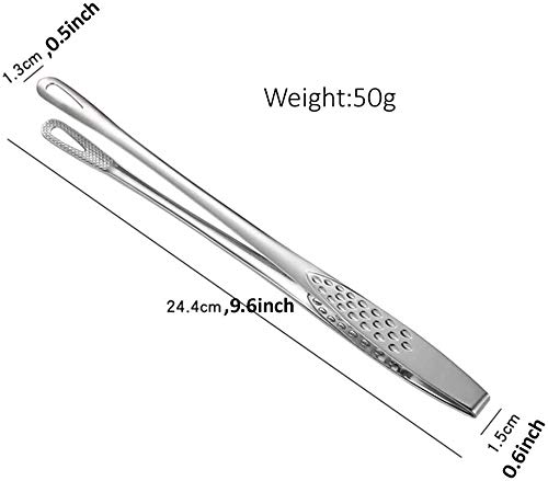 2-Pack Stainless Steel BBQ Tongs 9.6