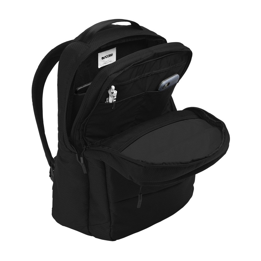 Incase City Backpack with Diamond Ripstop - Durable Water-Resistant Laptop Backpack for Work & Travel - Black - Perfect for Commuting, School & Business Trips