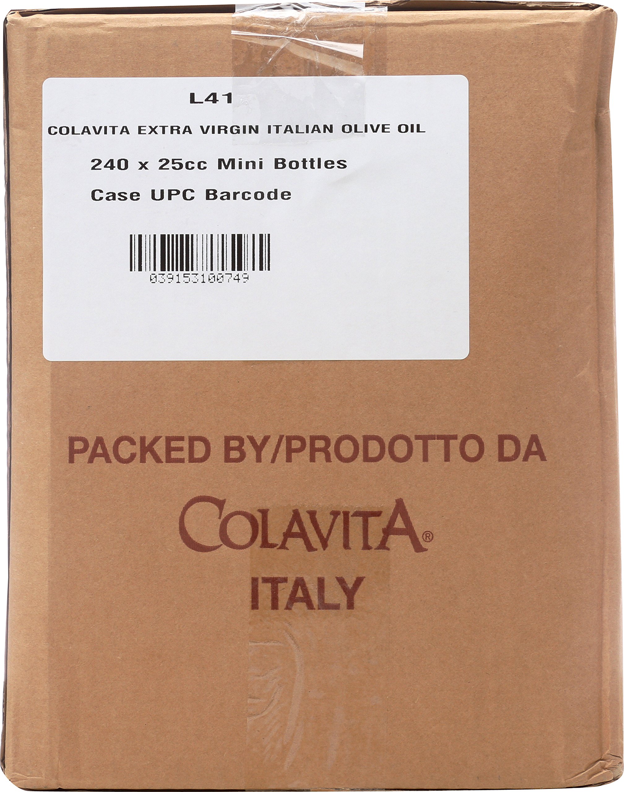 Colavita Premium Italian Extra Virgin Olive Oil - 0.85 fl oz Mini Bottles (Pack of 240) | Authentic EVOO for Cooking, Salads & Gifts | Restaurant, Catering & Home Use