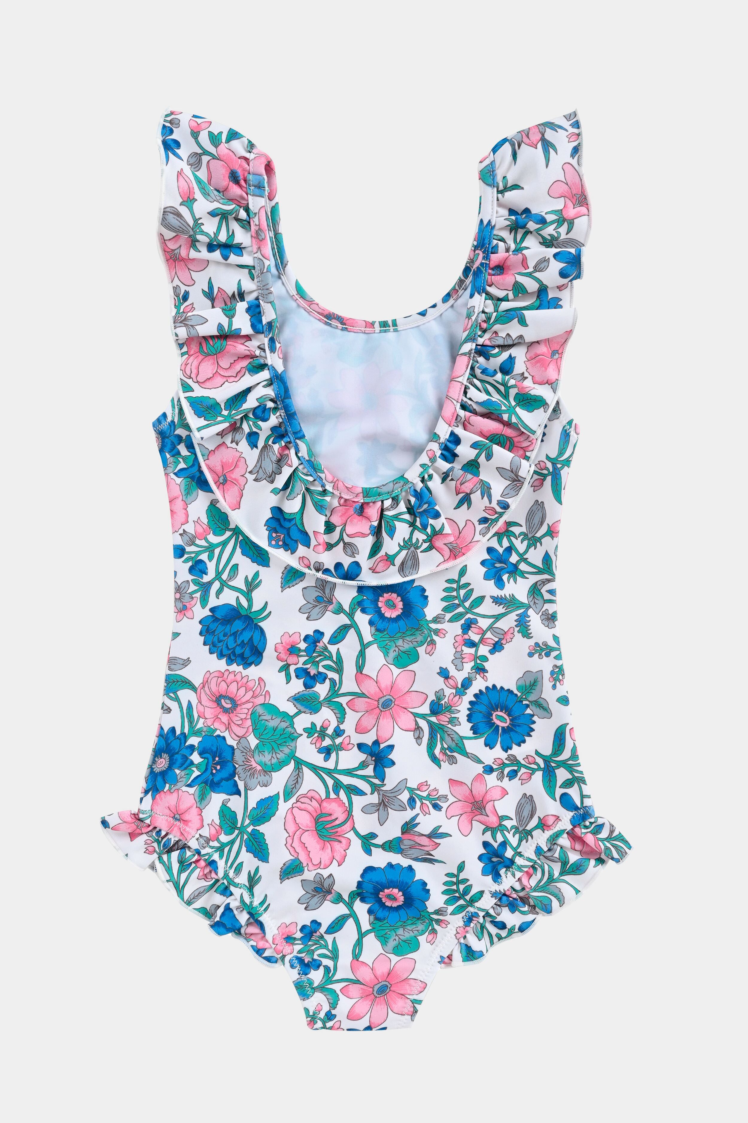 Blue Summer Meadow Andrea Bathing Suit - Women's Floral Print One Piece Swimsuit for Beach, Pool & Vacation | Comfortable & Stylish Swimwear