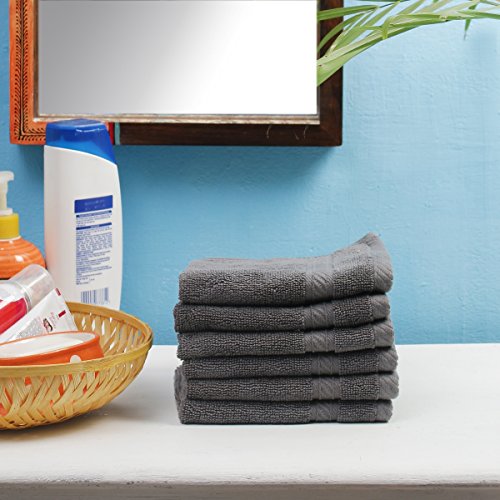 Premium Men's Face Towels - Soft & Absorbent 13x13 Inch Grey Towels for Home, Gym, Sports & Travel by Akshaan Texo Fab - Ideal for Skincare, Workout & Daily Use